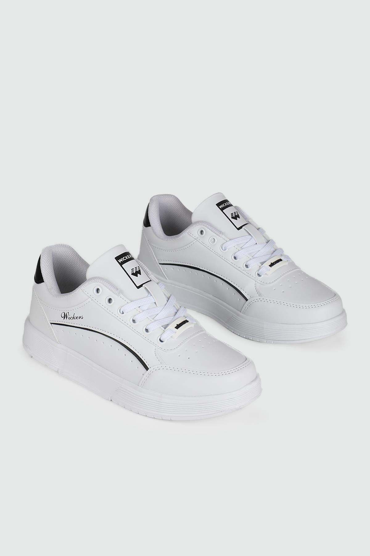 Beyaz Siyah Kategorisiz Ayakkabı City WİCKERS 2765 ZEN CİLT