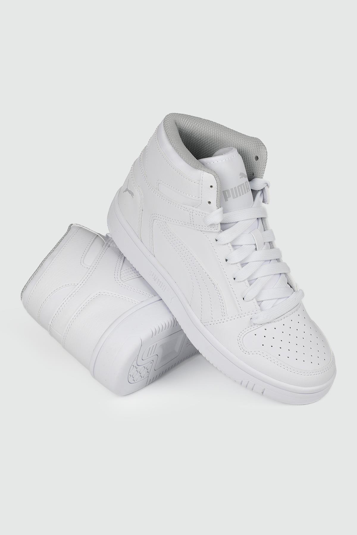Bilekten Boğazlı Basket Beyaz Çocuk Spor Ayakkabı 370486-02 Çocuk Günlük Spor Ayakkabı Puma PUMA 370486-02 REBOUND