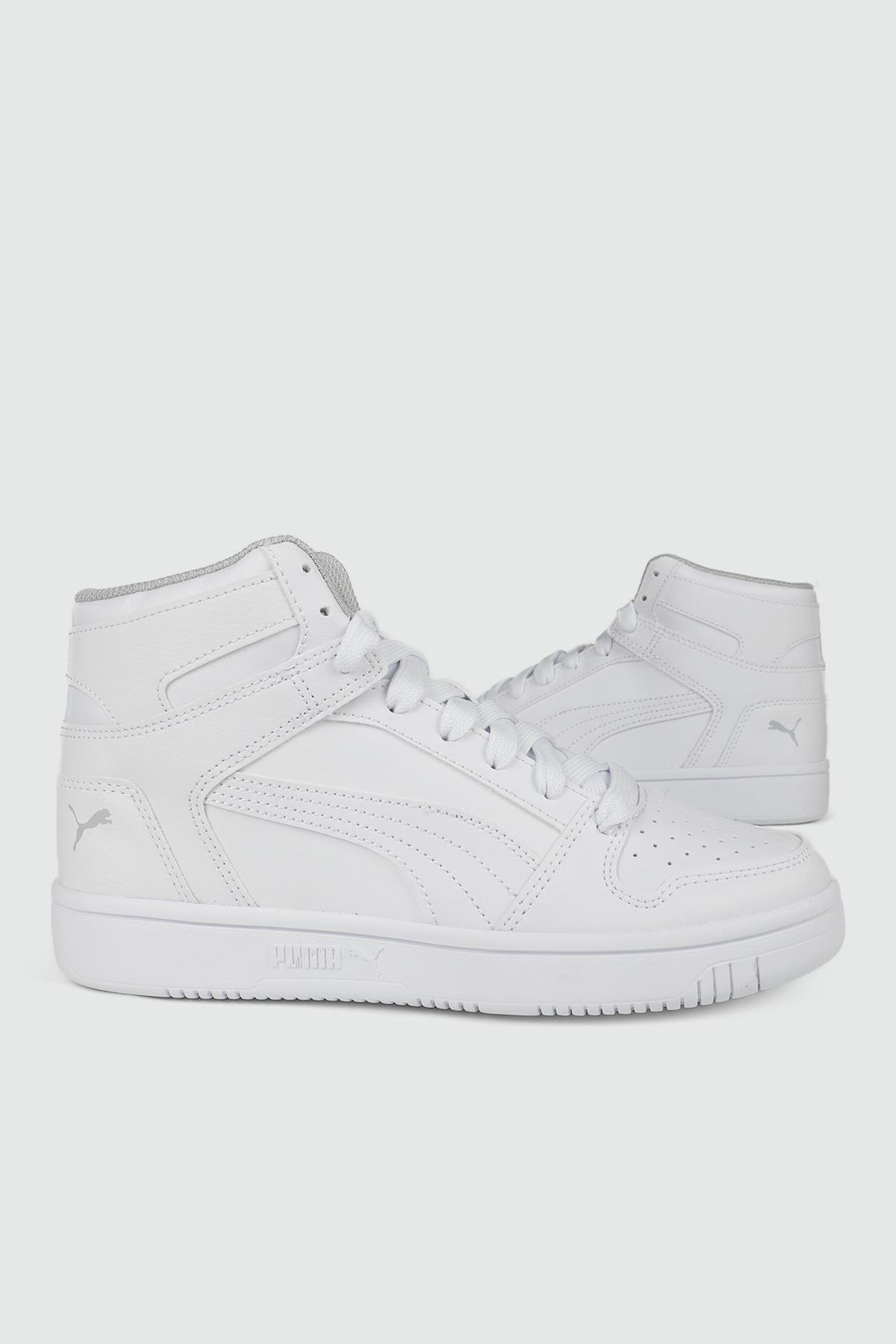 Bilekten Boğazlı Basket Beyaz Çocuk Spor Ayakkabı 370486-02 Çocuk Günlük Spor Ayakkabı Puma PUMA 370486-02 REBOUND