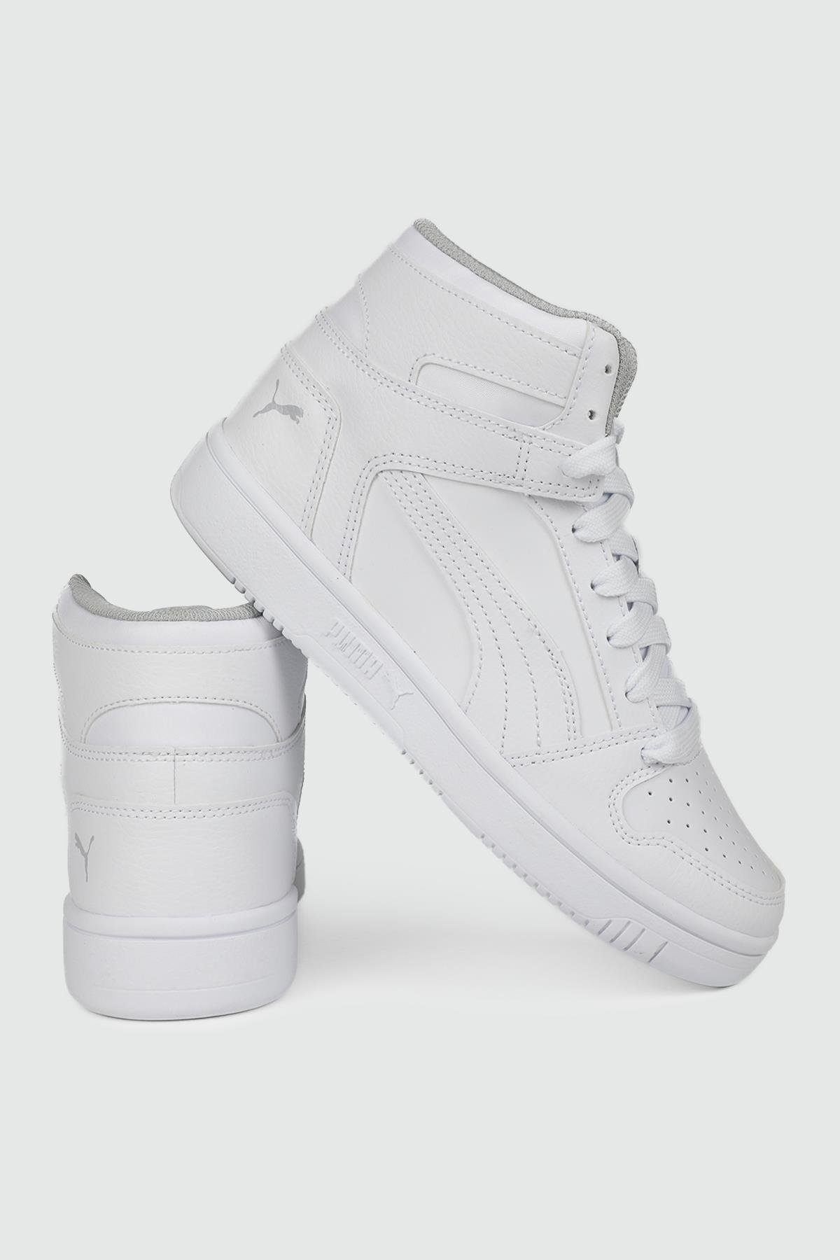 Bilekten Boğazlı Basket Beyaz Çocuk Spor Ayakkabı 370486-02 Çocuk Günlük Spor Ayakkabı Puma PUMA 370486-02 REBOUND