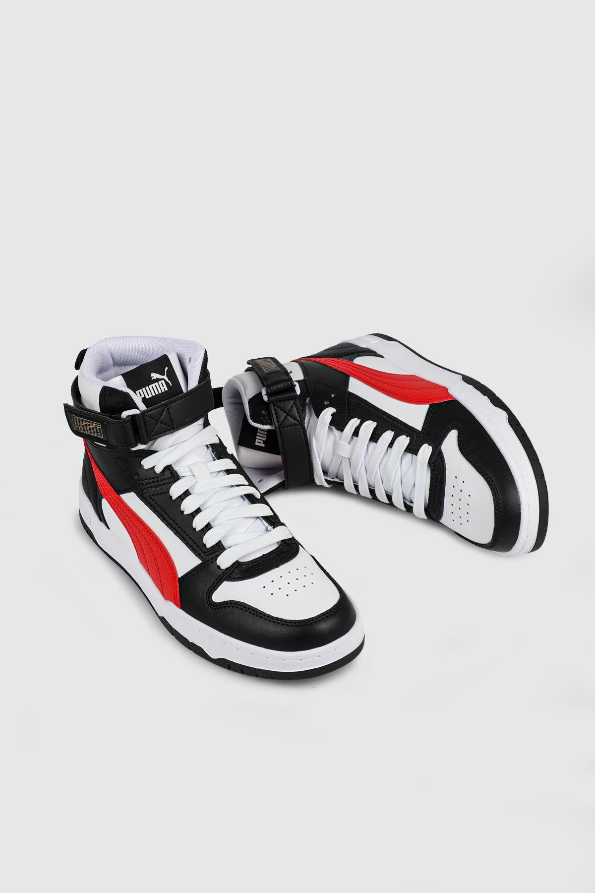 Bilekten Boğazlı Basket Beyaz Siyah Kırmızı Erkek Spor Ayakkabı 385839-05 Erkek Günlük Spor Ayakkabı Puma PUMA 385839-05  RBD Game MR