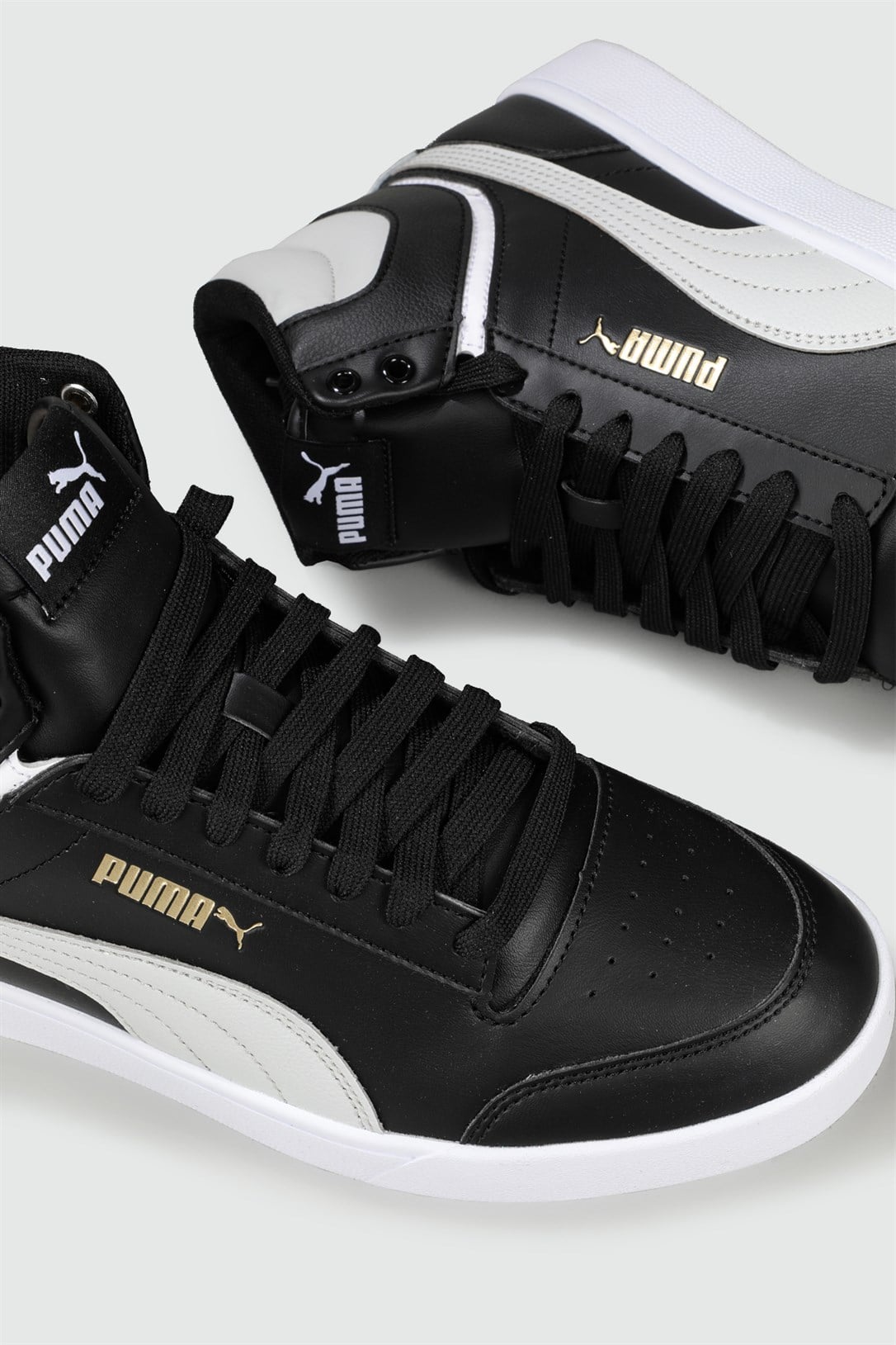 Bilekten Boğazlı Basket Siyah Beyaz Erkek Spor Ayakkabı 380748-02 Erkek Basketbol Puma PUMA 380748-02 MER SHUFLE