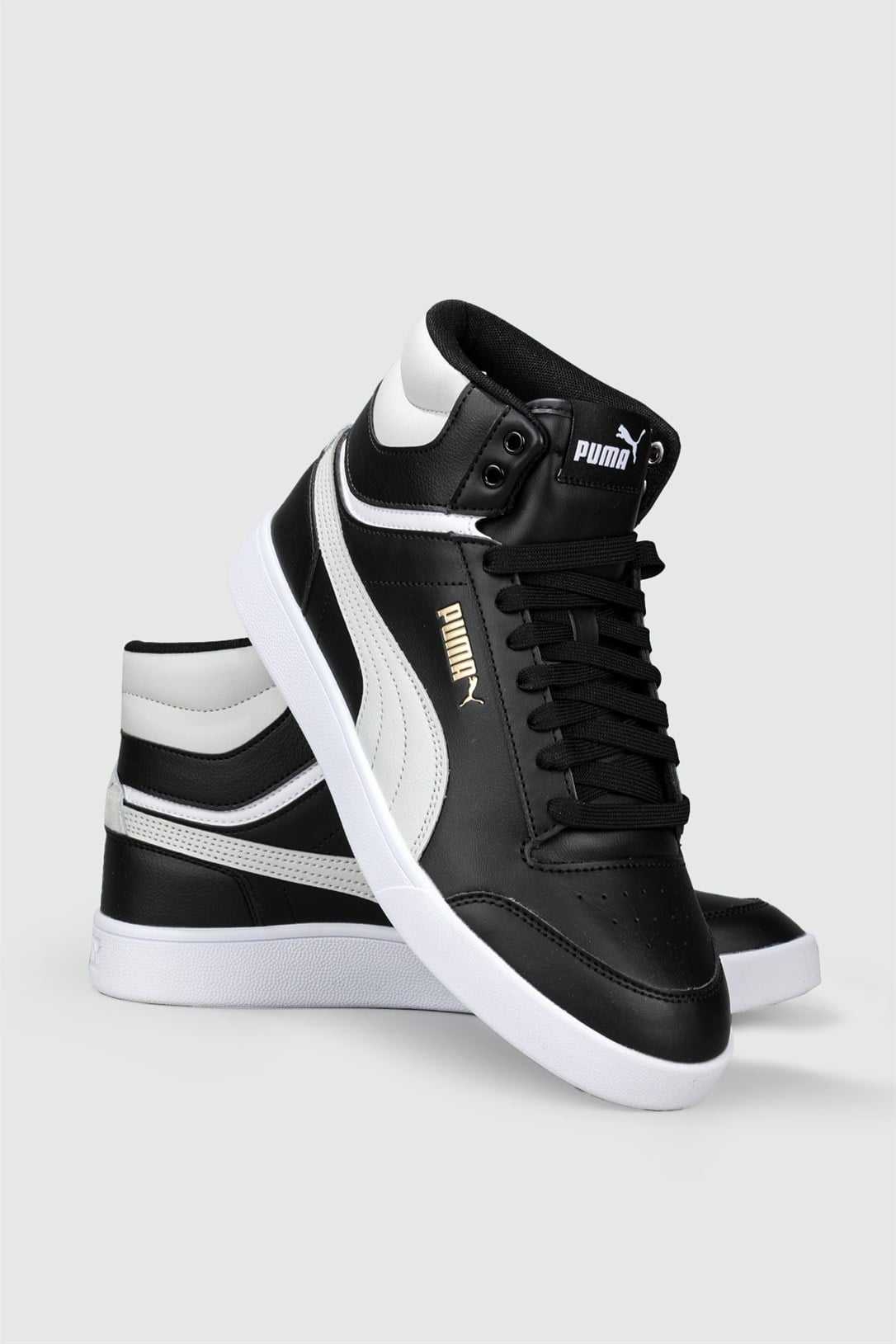Bilekten Boğazlı Basket Siyah Beyaz Erkek Spor Ayakkabı 380748-02 Erkek Basketbol Puma PUMA 380748-02 MER SHUFLE