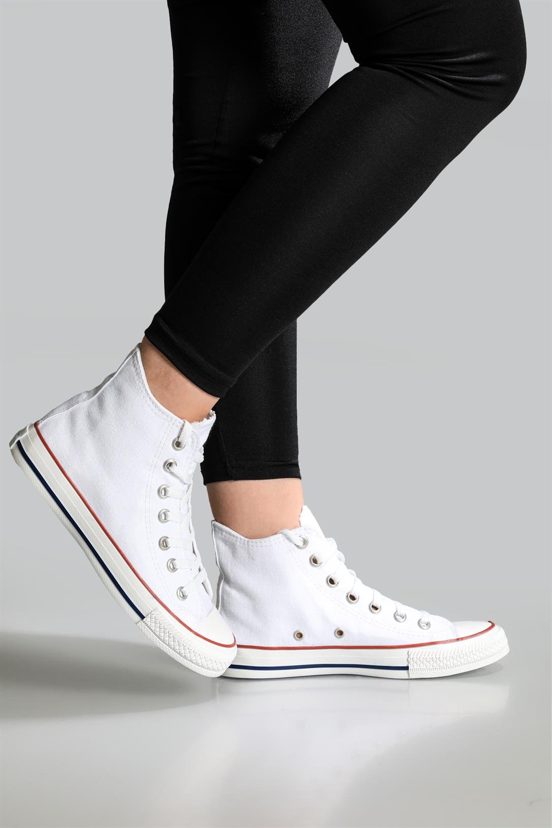 Boğazlı Keten Converse Beyaz Unisex Spor Ayakkabı 201 Unisex Günlük Spor Ayakkabı Beınsteps Beinsteps 201 İnce Uzun 23Y