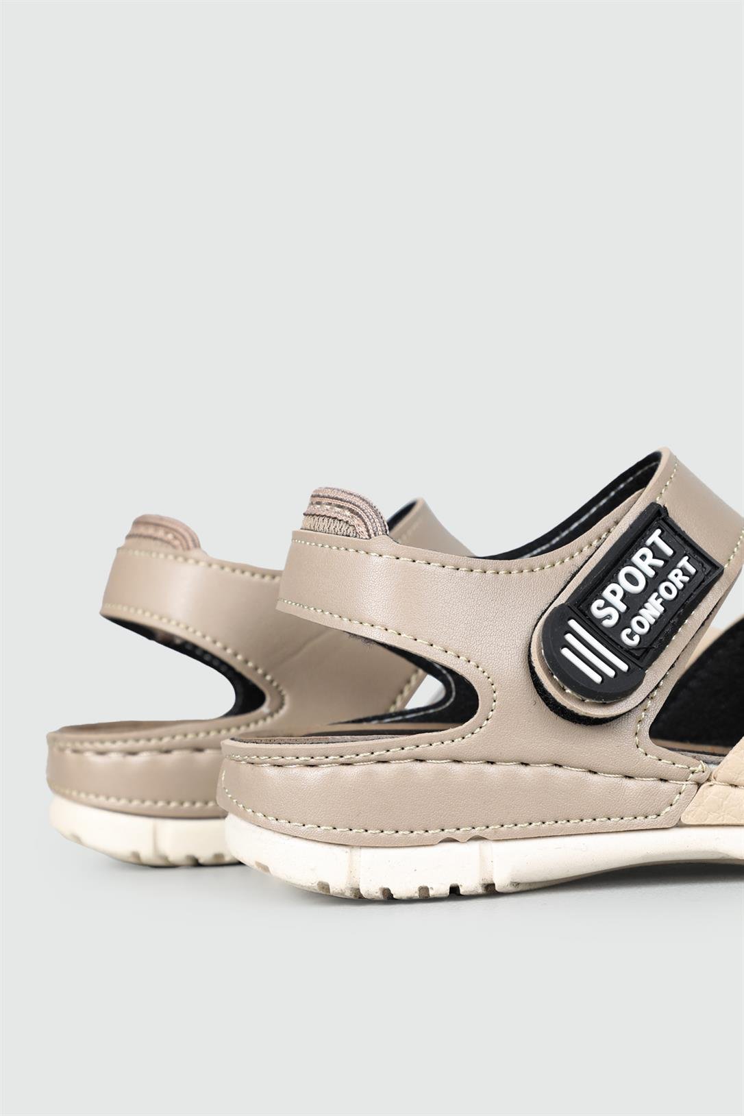Çapraz Bantlı Cırtlı Vizon Çocuk Sandalet 5120 Çocuk Sandalet Beınsteps Beinsteps 5120 Bebe 22Y