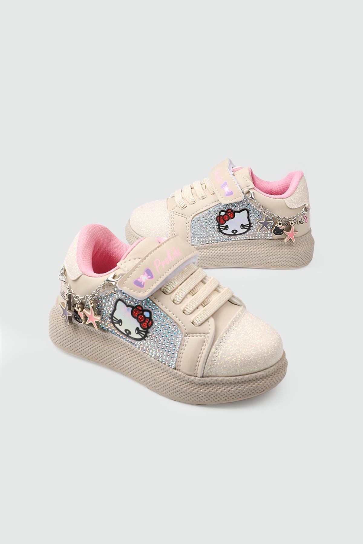 Çocuk Hello Kitty Spor Ayakkabı Bej Çocuk Hello Kitty Spor Ayakkabı PROKİDS 4120 P Kategorisiz PROKİDS PROKİDS 4120 PATİK 25K