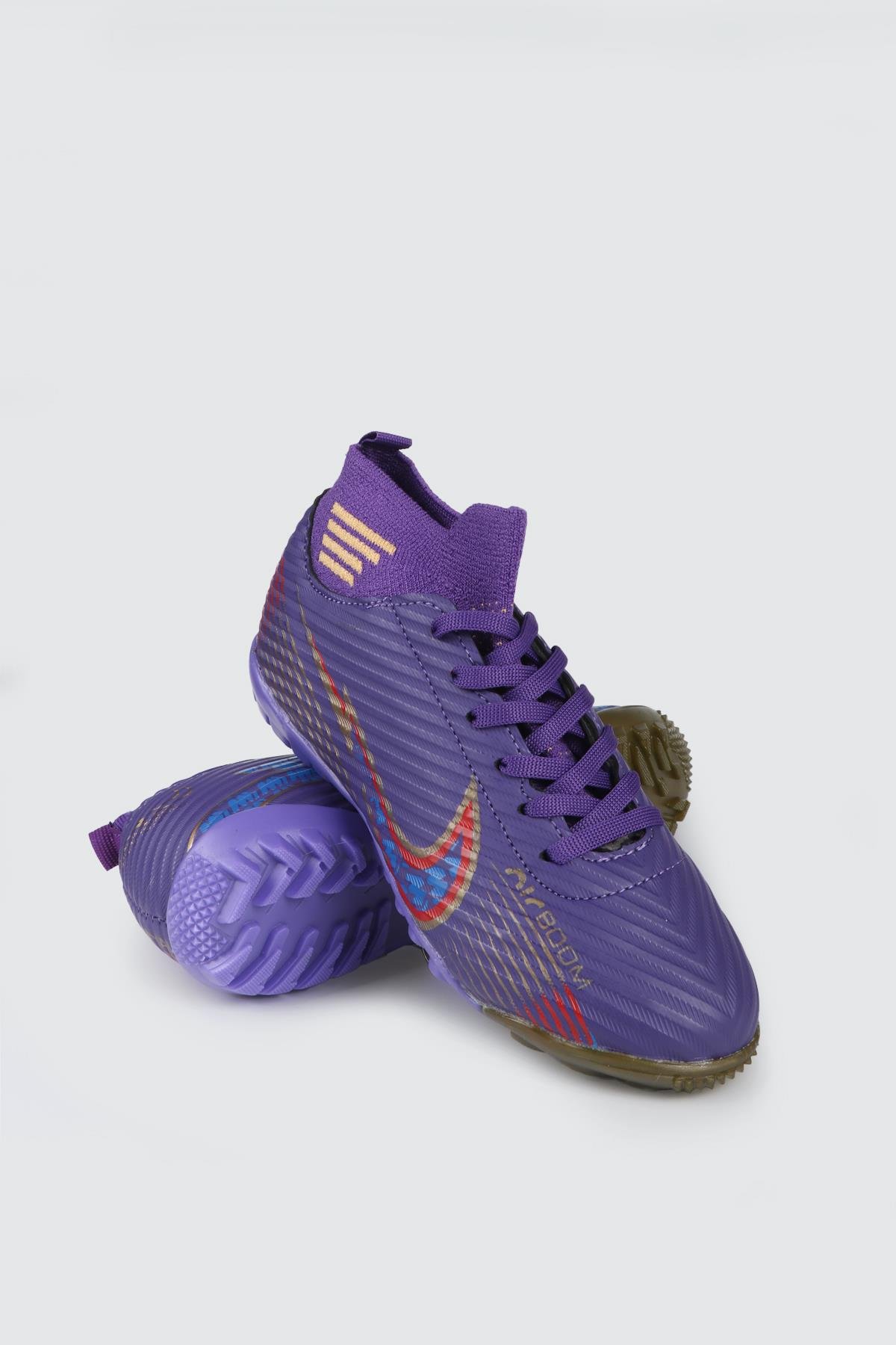 Çoraplı Halı Saha Mor Altın Erkek Spor Ayakkabı 585 Erkek Futbol Twingo TWİNGO 585 mer halı saha