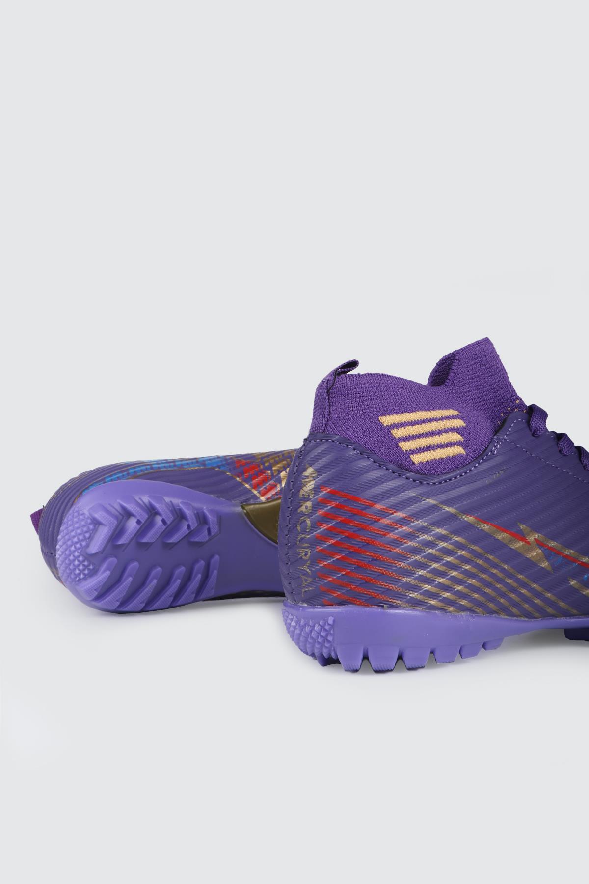 Çoraplı Halı Saha Mor Altın Erkek Spor Ayakkabı 585 Erkek Futbol Twingo TWİNGO 585 mer halı saha