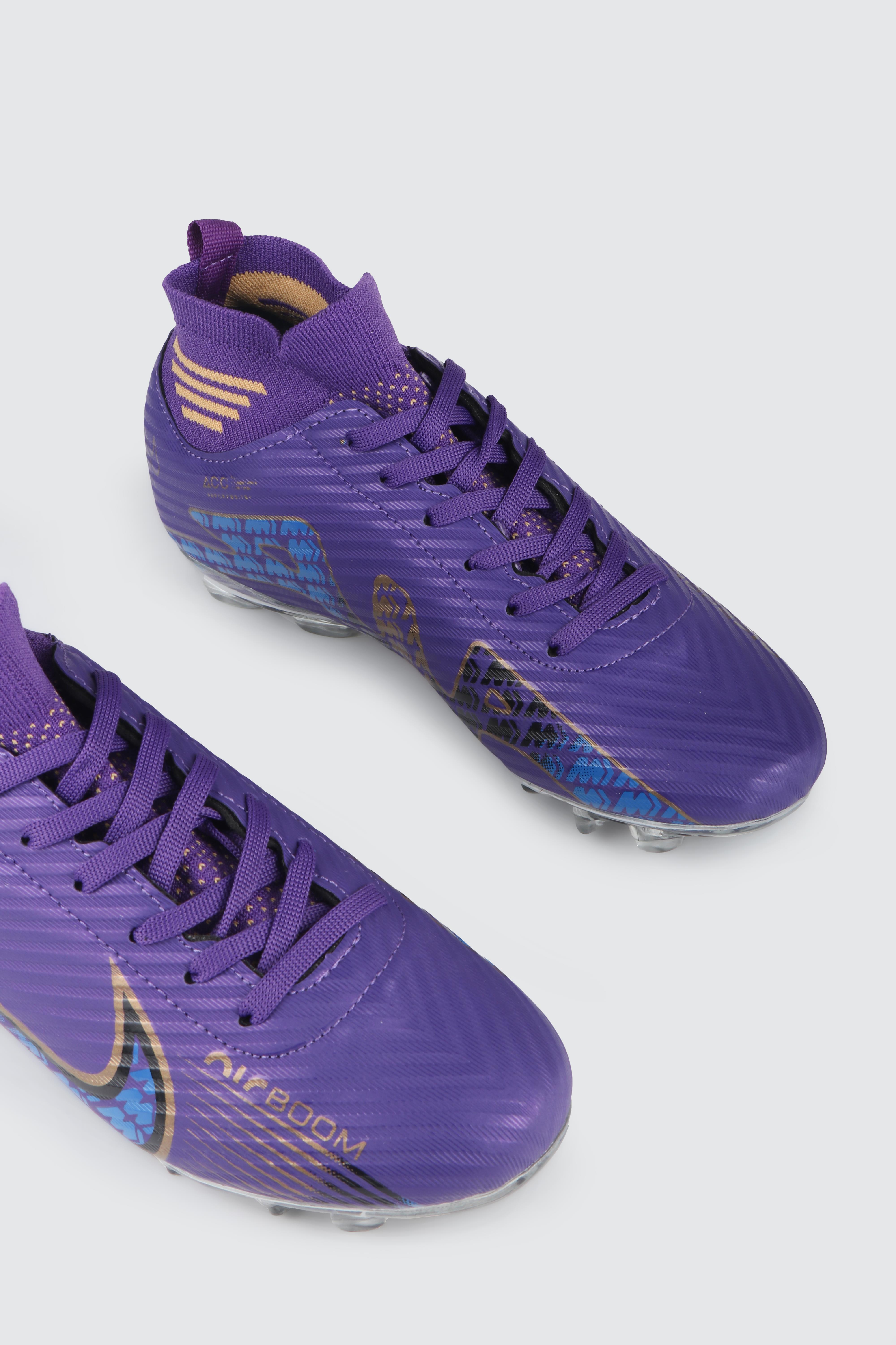 Çoraplı Halı Saha Mor Altın Unisex Spor Ayakkabı 585 Unisex Futbol Twingo TWİNGO 585 UNİSEX HAL