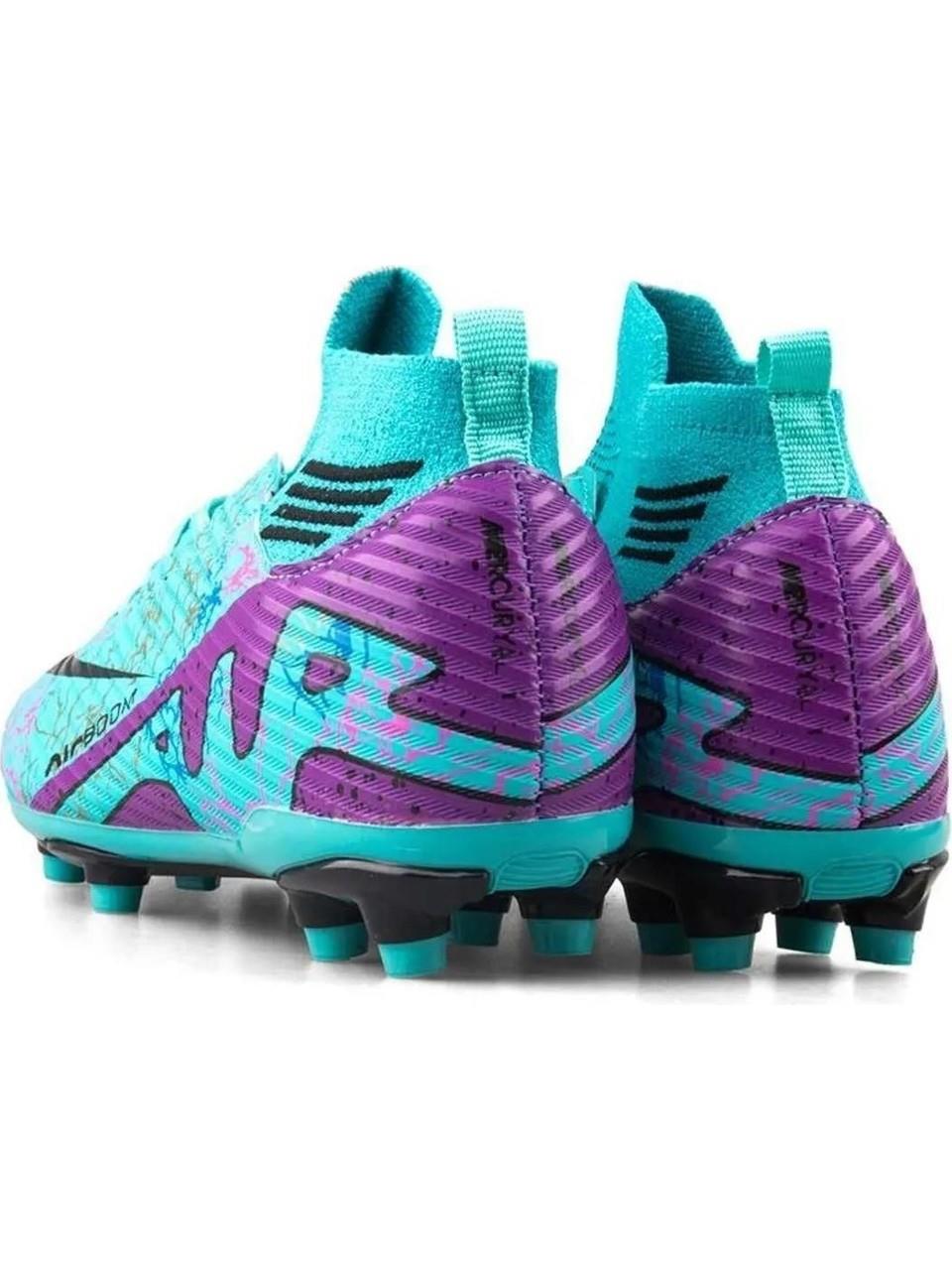 Çoraplı Halı Saha Mor Turkuaz Desen Unisex Spor Ayakkabı LALİGA 565 Erkek Futbol Laliga LALİGA 565 H.S Unisex 24Y
