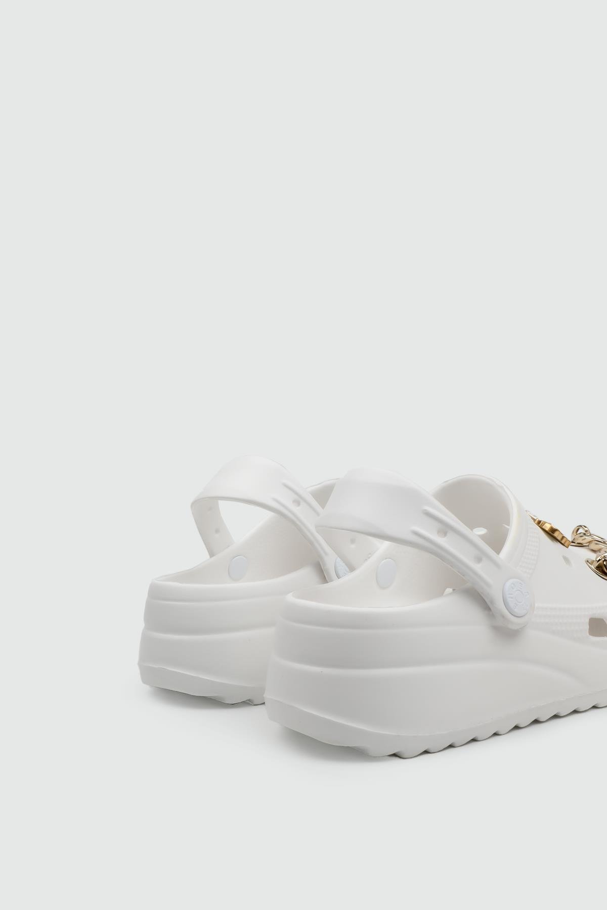 Cross Modeli Desenli Beyaz Kadın Terlik TW205 Kadın Günlük Terlik Twingo TWİNGO 205 Unisex 24Y