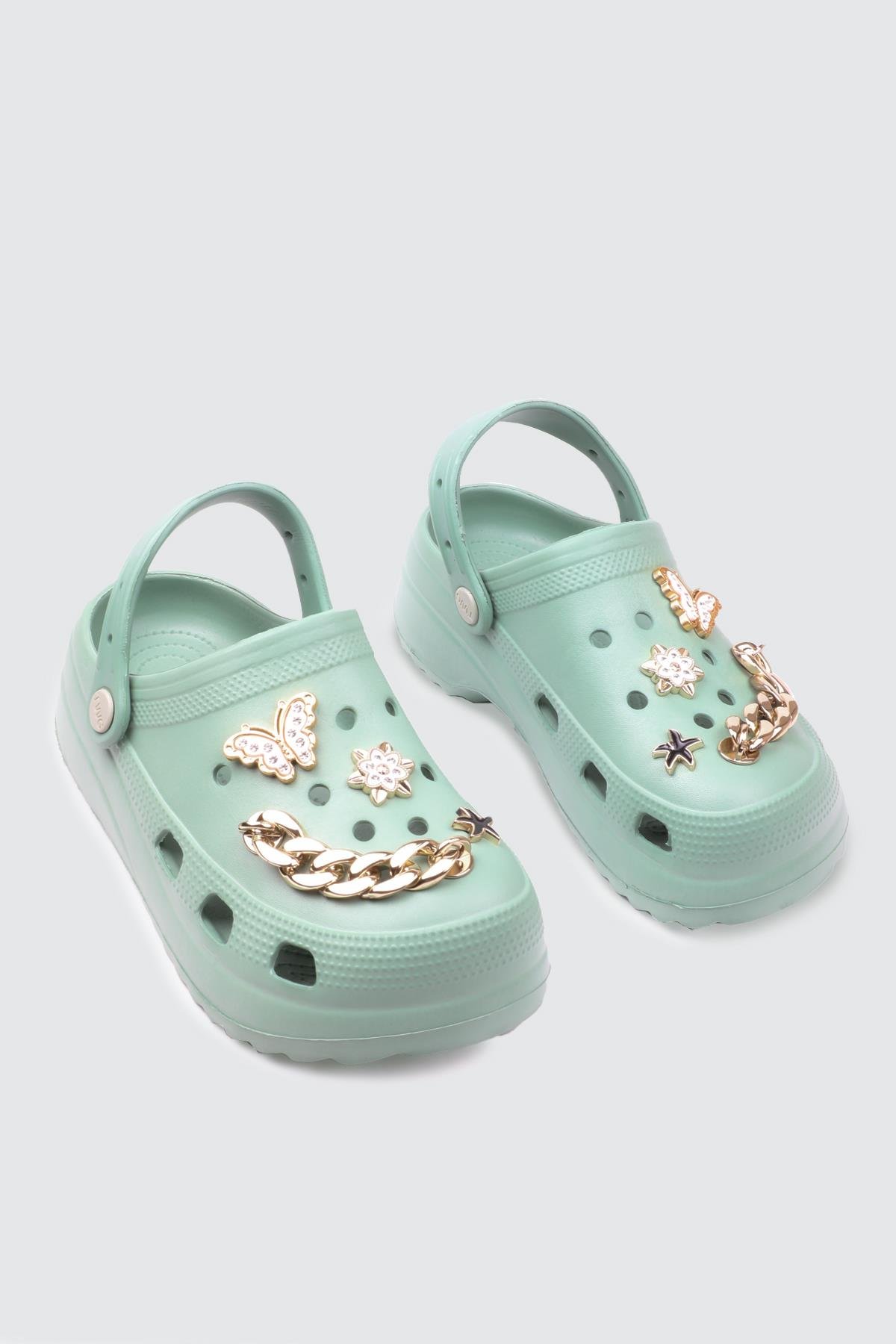 Cross Modeli Desenli Çağla Yeşil Kadın Terlik TW205 Kadın Günlük Terlik Twingo TWİNGO 205 Unisex 24Y