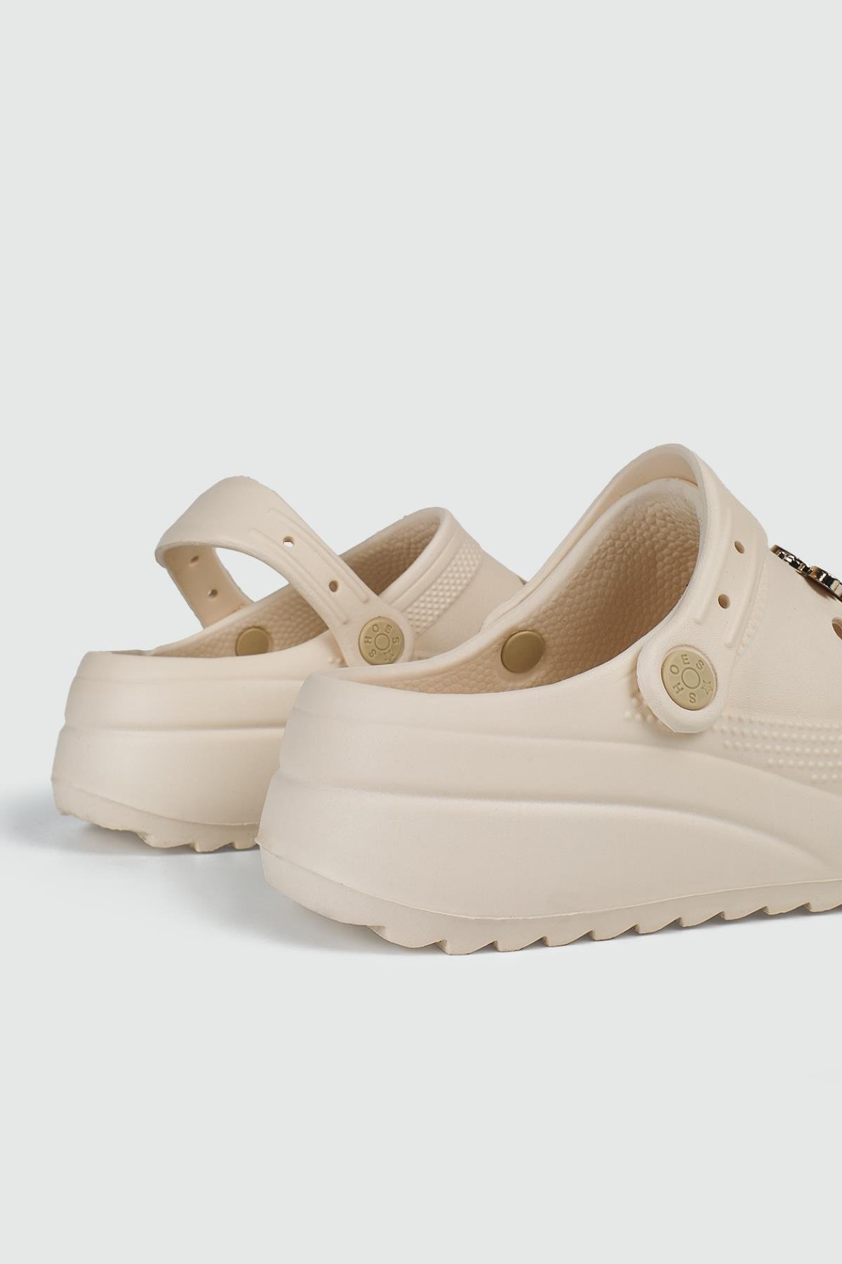 Cross Modeli Desenli Ekru Kadın Terlik TW205 Kadın Günlük Terlik Twingo TWİNGO 205 Unisex 24Y