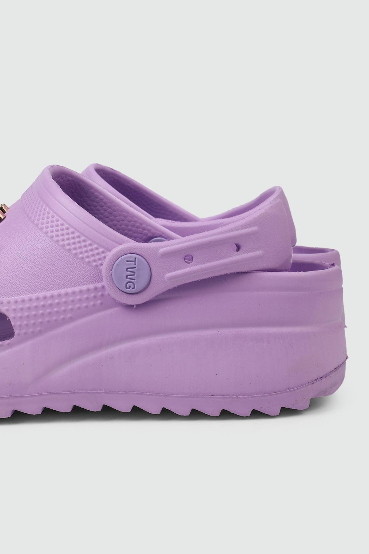 Cross Modeli Desenli Lila Kadın Terlik TW205 Kadın Günlük Terlik Twingo TWİNGO 205 Unisex 24Y