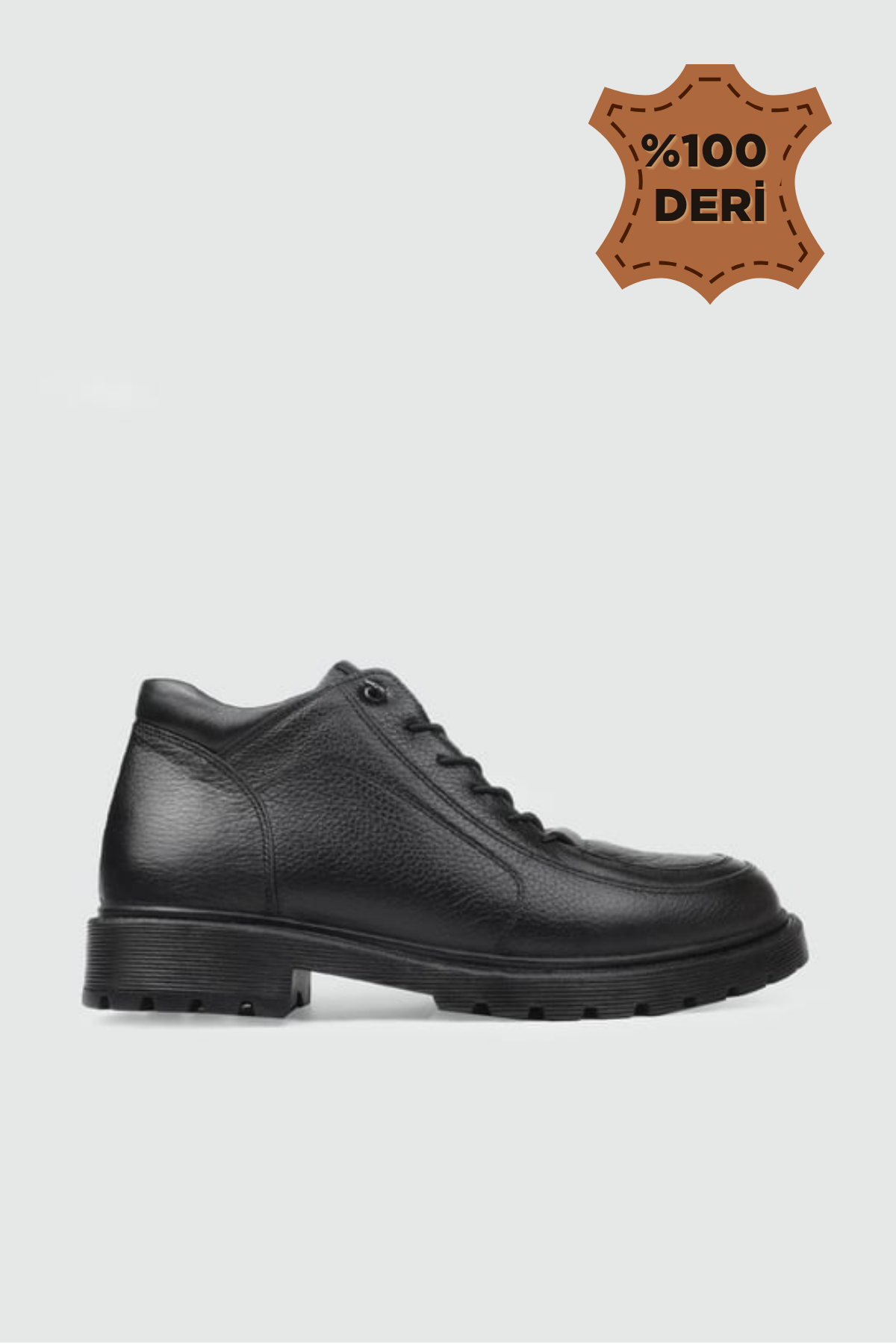 Deri Bağcıklı Siyah Floter Erkek Bot 238-018 Erkek Klasik Bot Wow Plus WOW PLUS 238-018 MERDİVENLİ