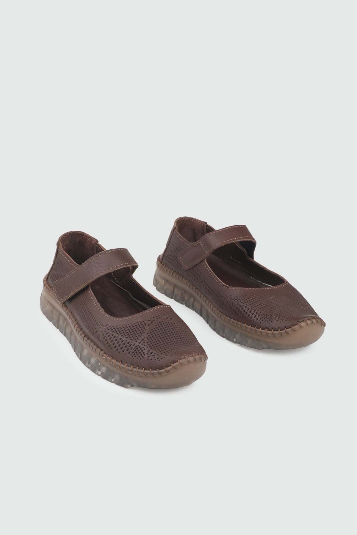Deri Günlük Ayakkabı Kahve Kadın Günlük Keçeli Shoes D04 Kadın Rahat / Confort Anatomik MY BELLA Keçeli Shoes D04 Kadın 26Y