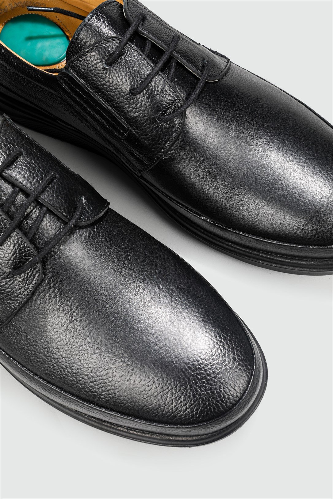 Deri Jelli Ortapedik Rahat Comfort Sıyah Erkek Ayakkabı G-478 Erkek Günlük Ayakkabı Wow Plus GAMZE 478 MER BAĞLI