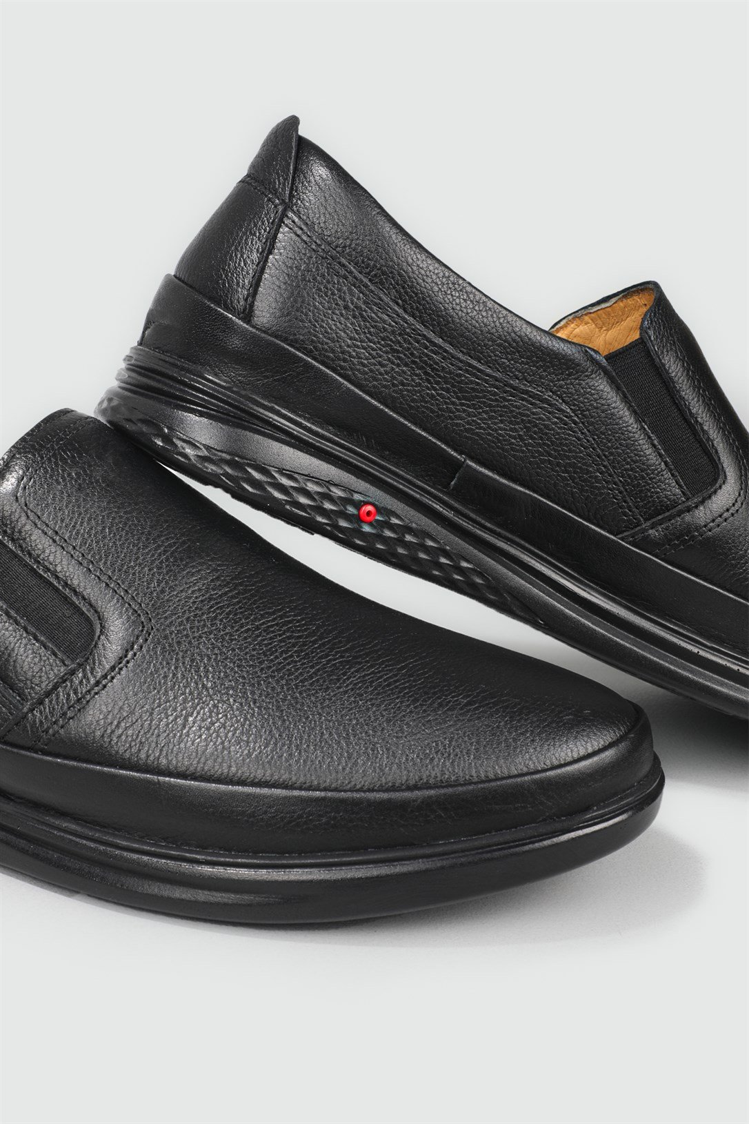 Deri Jelli Ortapedik Rahat Comfort Sıyah Erkek Ayakkabı G-478-1 Erkek Günlük Ayakkabı Wow Plus GAMZE 478-1 BAĞSIZ