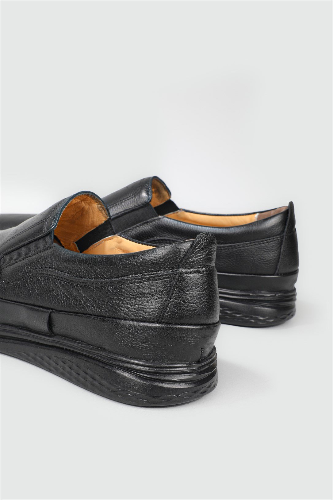 Deri Jelli Ortapedik Rahat Comfort Sıyah Erkek Ayakkabı G-478-1 Erkek Günlük Ayakkabı Wow Plus GAMZE 478-1 BAĞSIZ