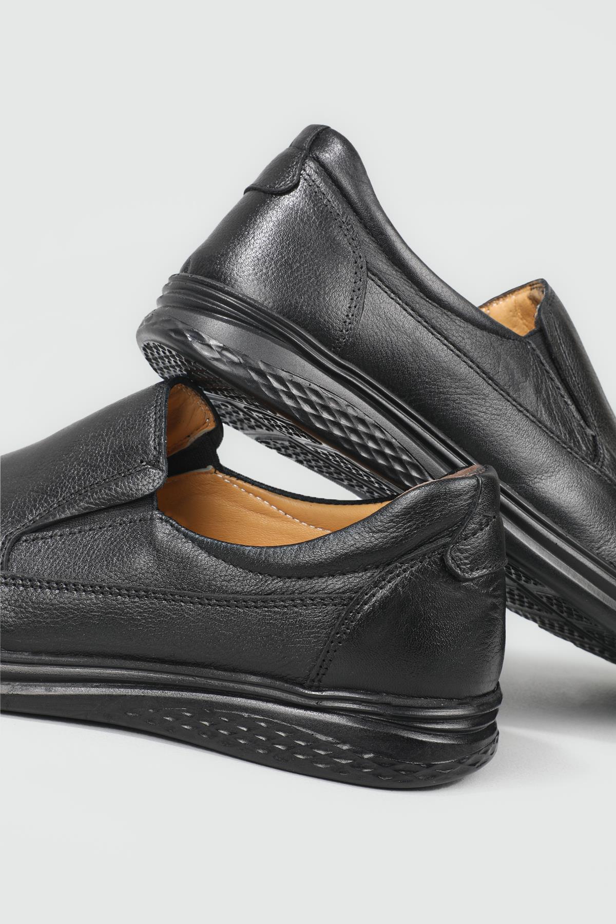 Deri Jelli Ortopedik Rahat Comfort Sıyah Erkek Ayakkabı G-472 Erkek Rahat & Confort Anatomik Wow Plus WOW PLUS G-472 MER POLİ