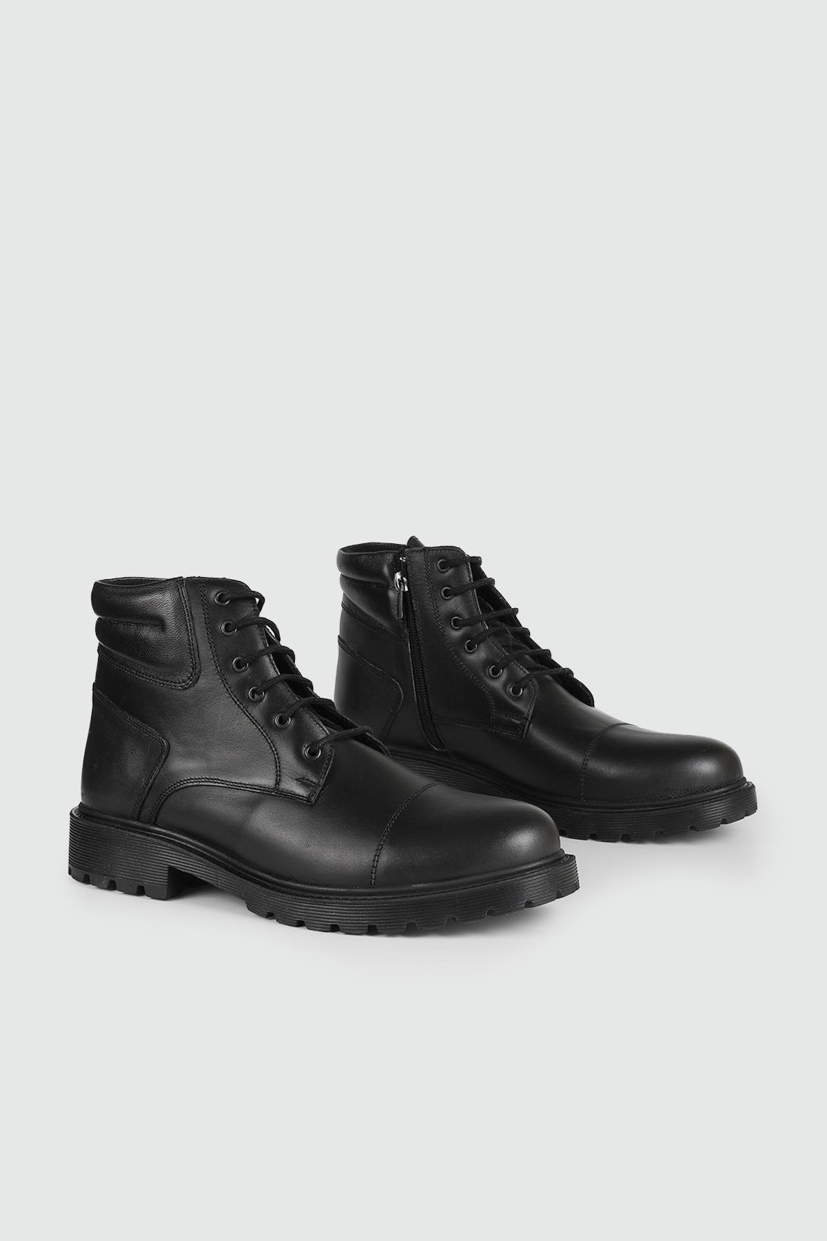 Deri Kaymaz Taban Siyah Antik Erkek Bot 238-06 Erkek Günlük Confort Bot Wow Plus AYHAN 238-06 MAS FERM BAĞLI