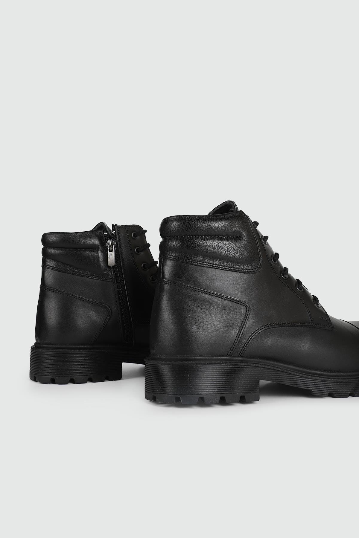 Deri Kaymaz Taban Siyah Antik Erkek Bot 238-06 Erkek Günlük Confort Bot Wow Plus AYHAN 238-06 MAS FERM BAĞLI