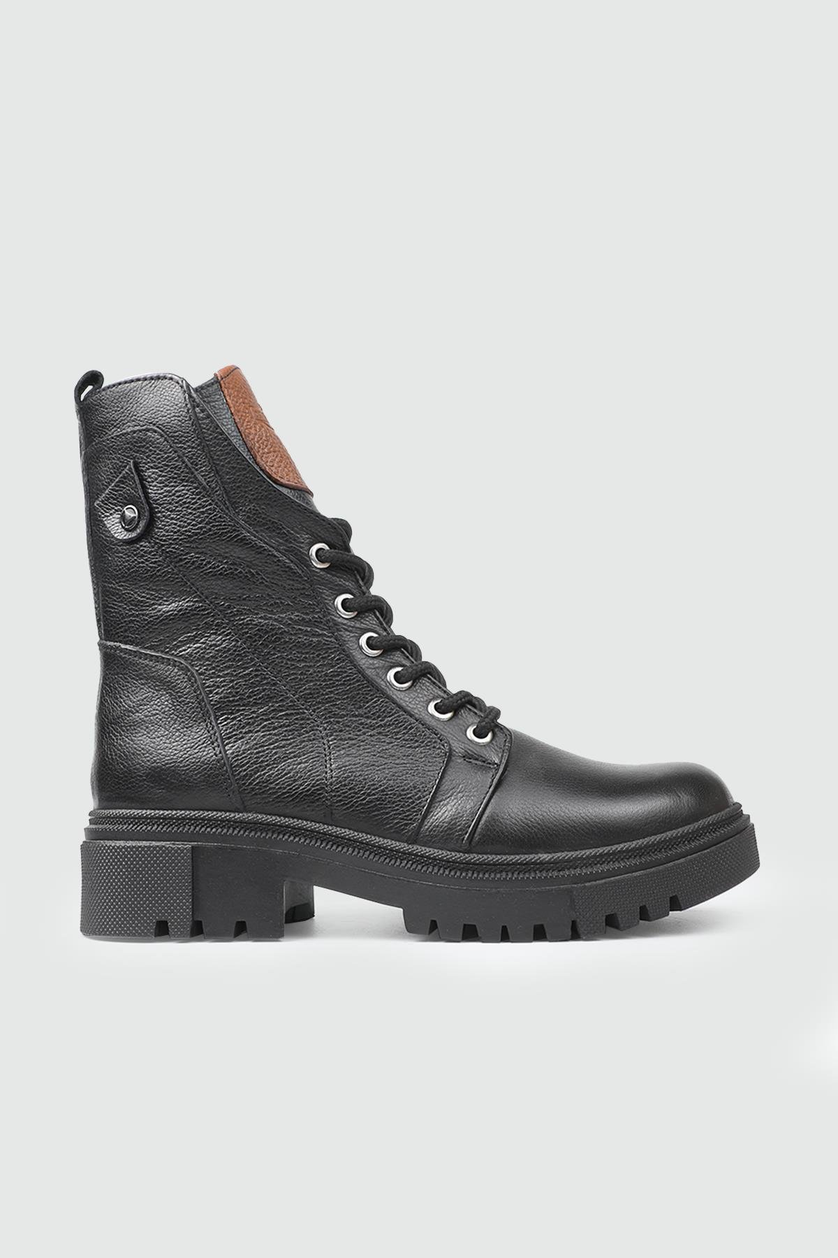 Deri Kaymaz Taban Siyah King Kadın Bot MY BELLA 024-027 Kadın Günlük Conford Bot MyBella MY BELLA 024-027 Kadın 25K