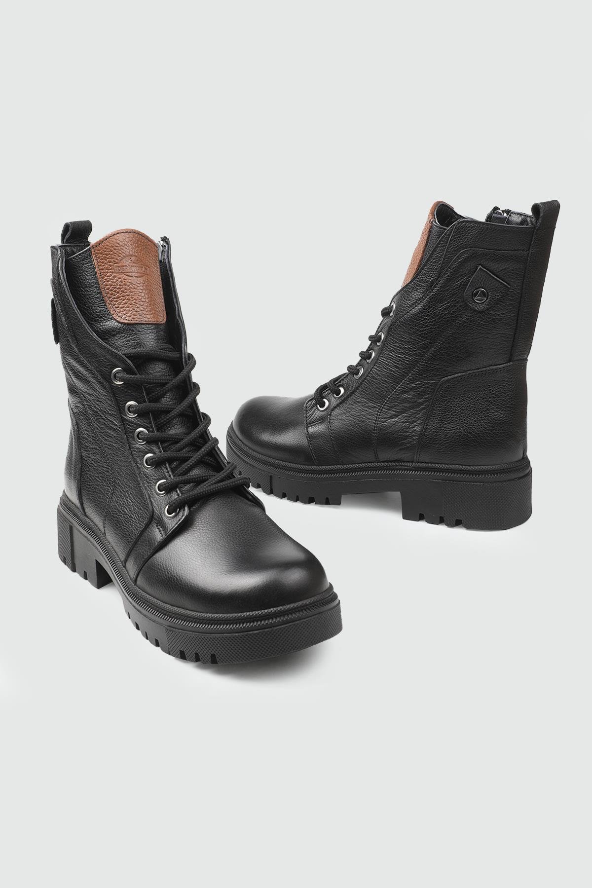 Deri Kaymaz Taban Siyah King Kadın Bot MY BELLA 024-027 Kadın Günlük Conford Bot MyBella MY BELLA 024-027 Kadın 25K