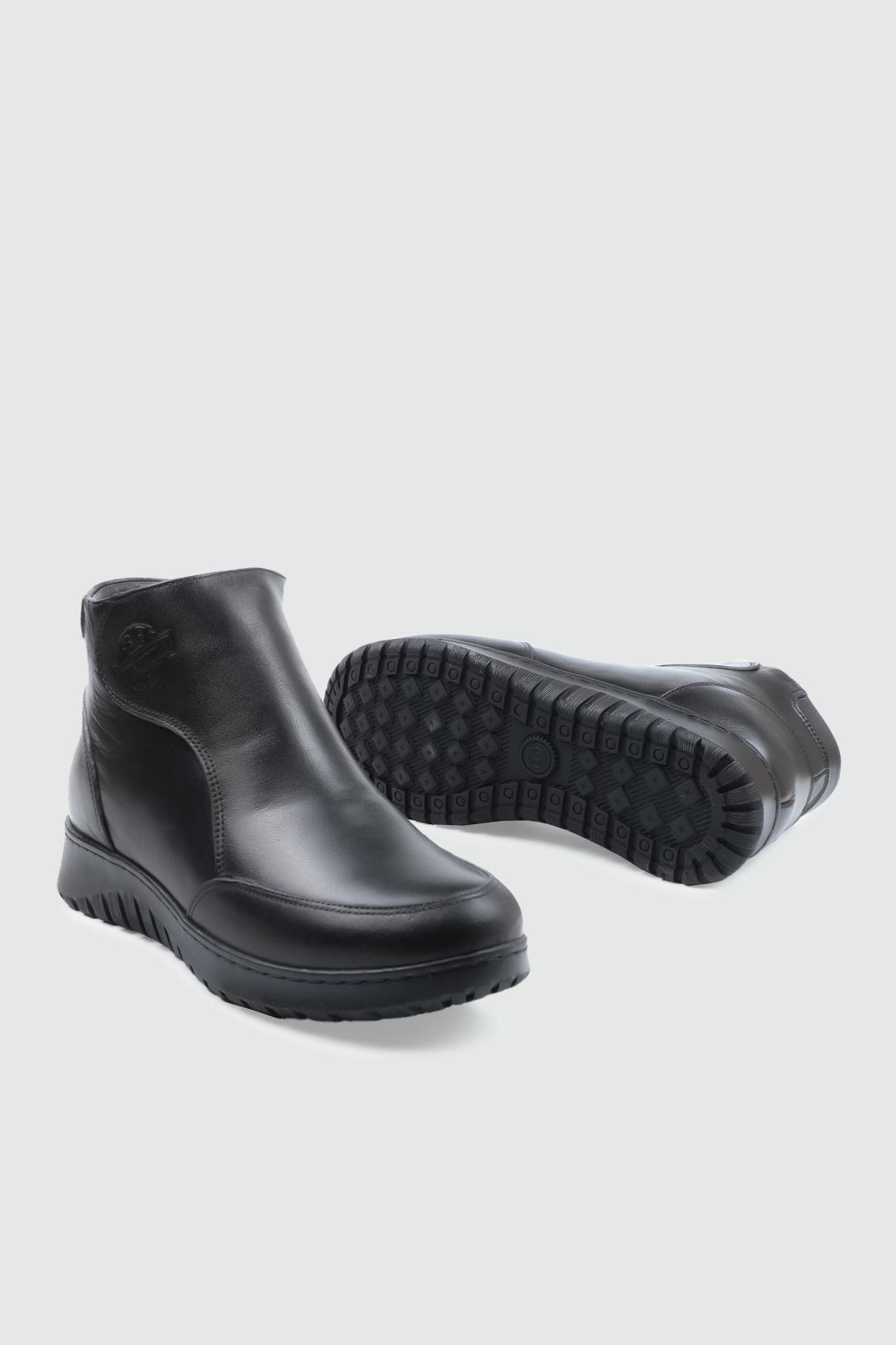 Deri Kaymaz Taban Siyah Napa Kadın Bot MYBL024-11 Kadın Günlük Conford Bot MyBella MY BELLA 231-02 Kadın 25K