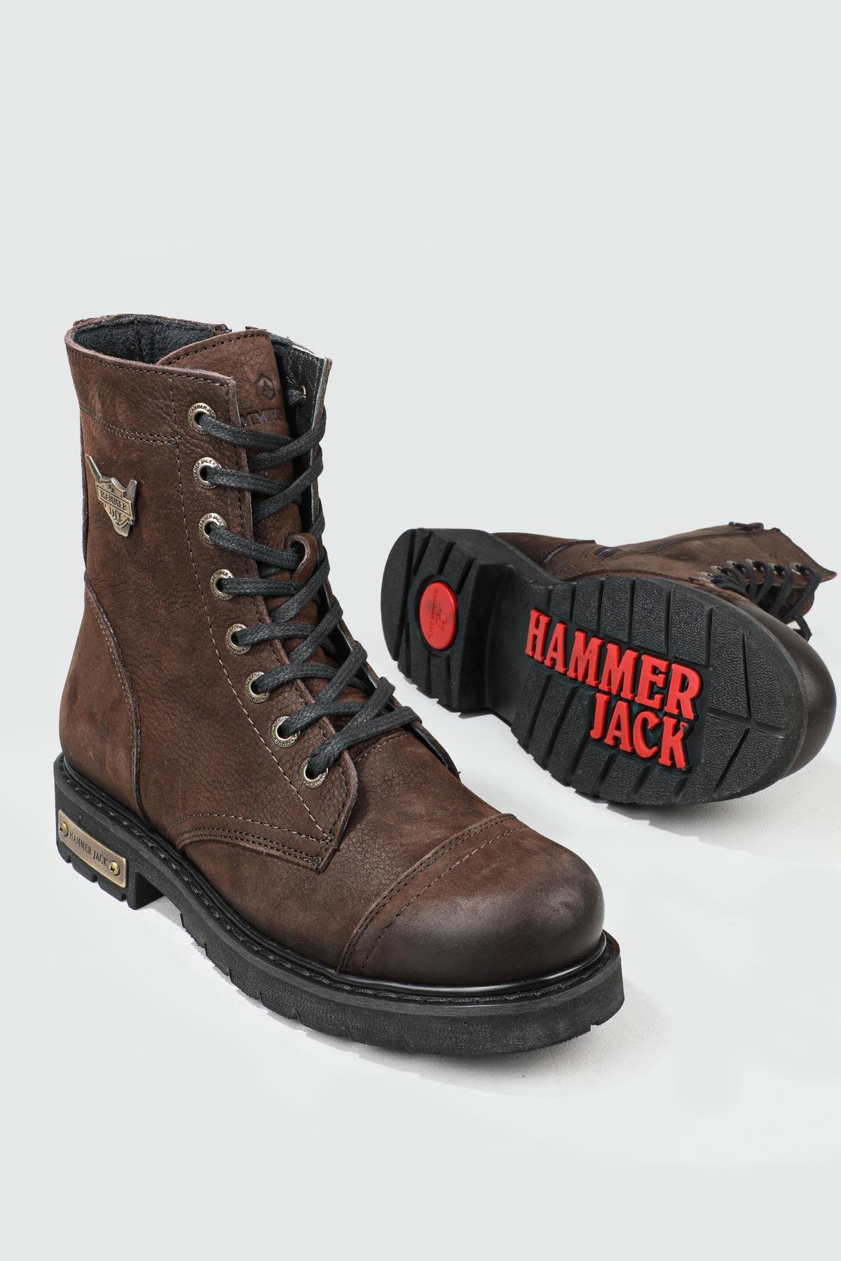 Deri Postal Kahverengi Erkek Bot 18505 Erkek Günlük Confort Bot Hammer Jack HAMMER JACK 18505