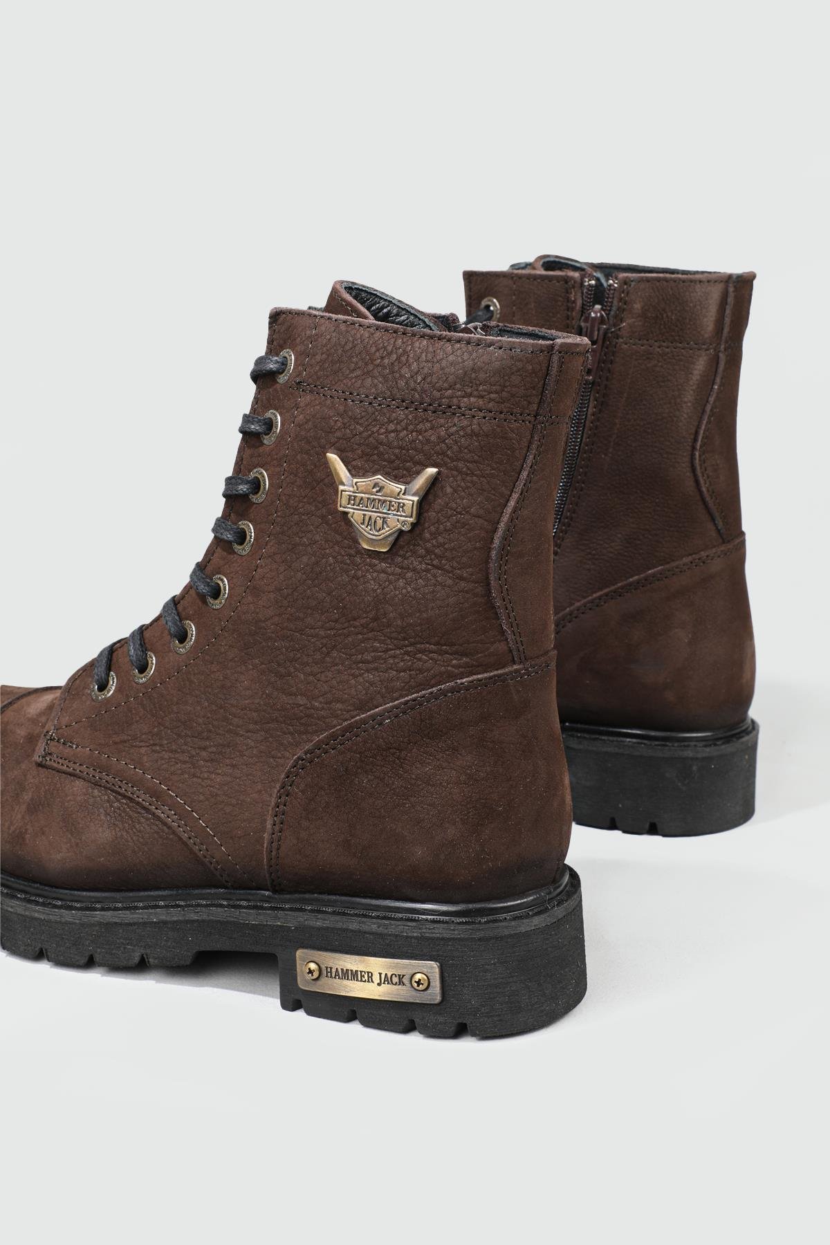 Deri Postal Kahverengi Erkek Bot 18505 Erkek Günlük Confort Bot Hammer Jack HAMMER JACK 18505