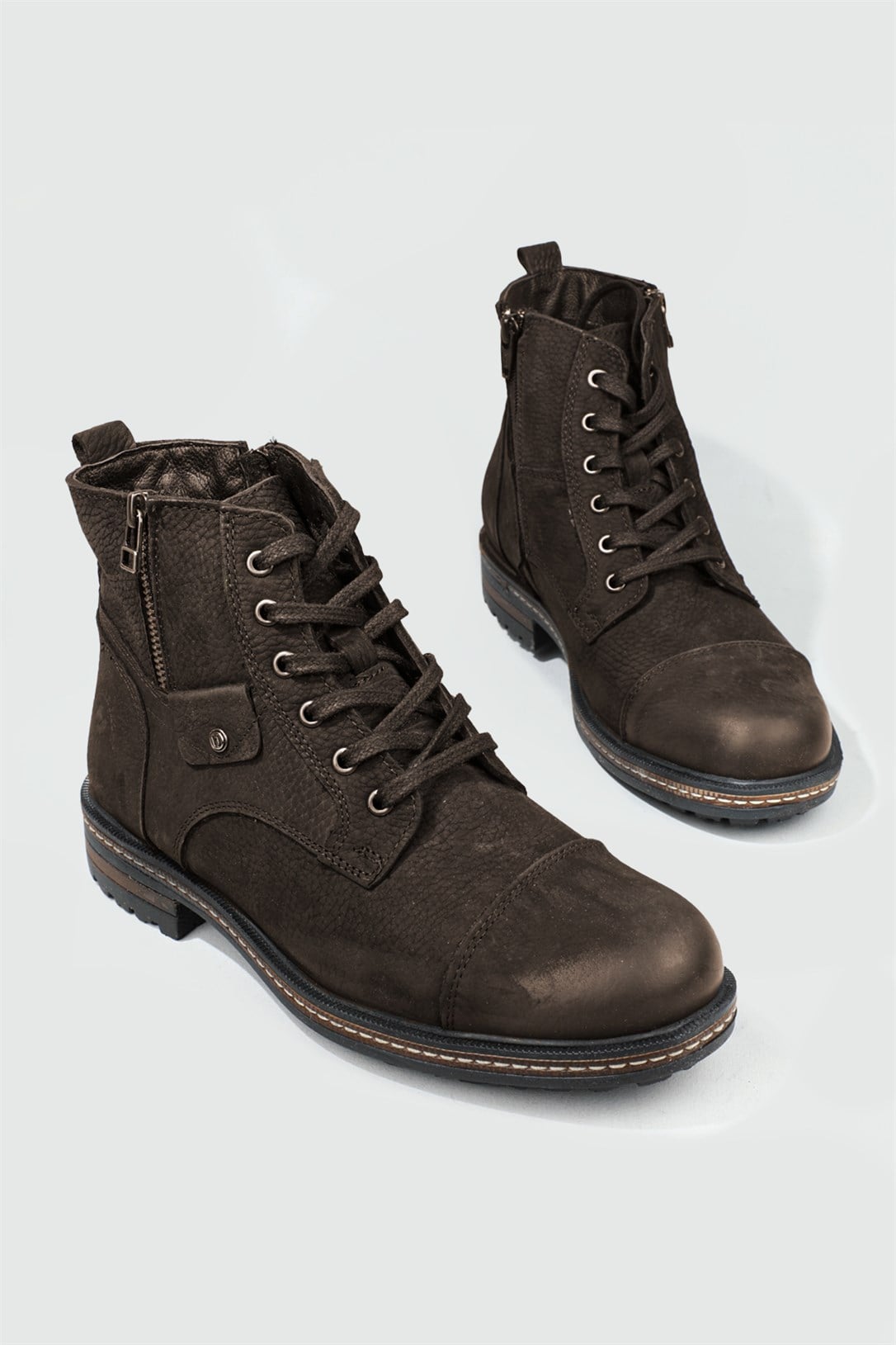 Deri Rahat Comfort Kahve Nubuk Erkek Bot 17400 Erkek Günlük confort Bot Hammer Jack HAMMERJACK 17400 MER BOT