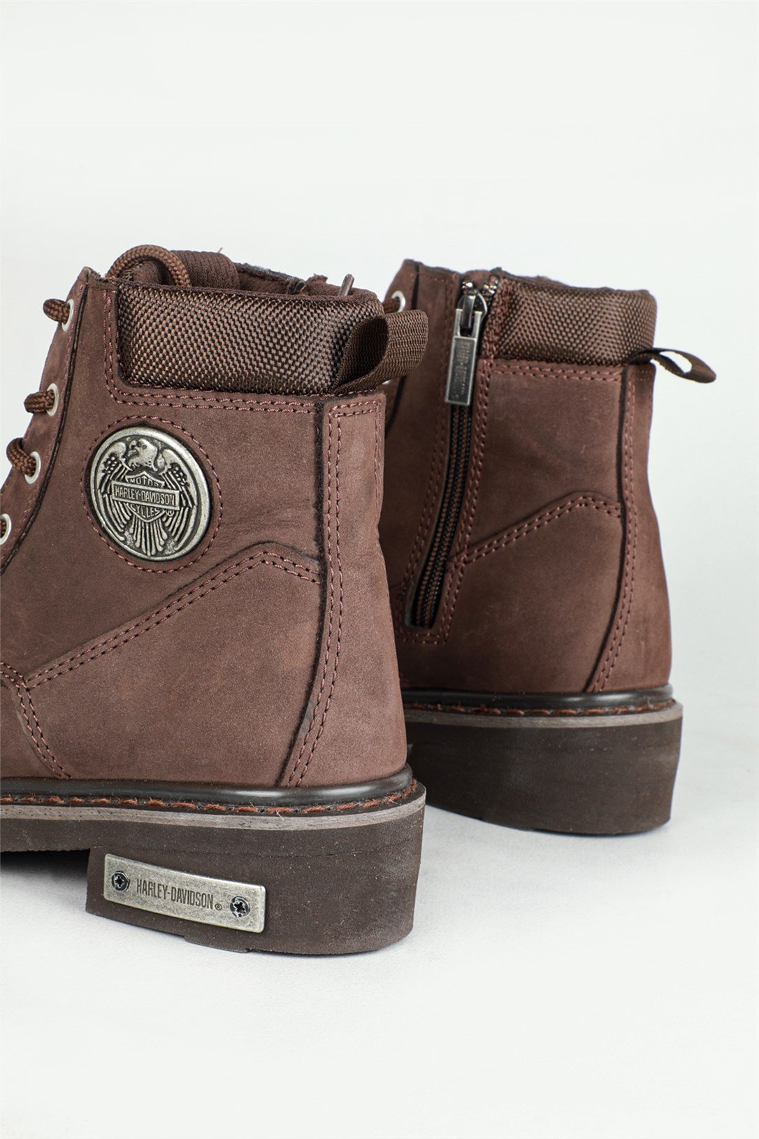 Deri Rahat Comfort Kahve Nubuk Unisex Bot 0128 Unisex Günlük Confort Bot Harley Davıdson 2752608