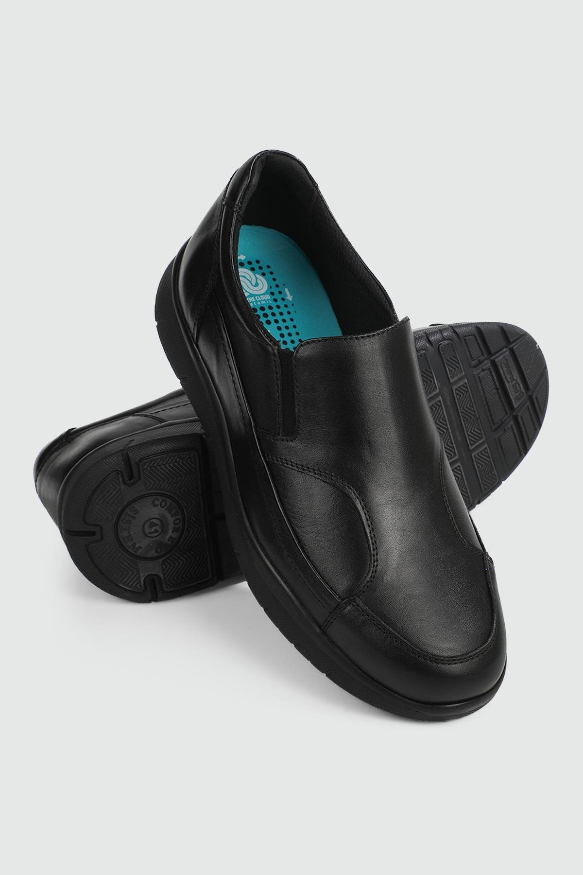 Deri Rahat Comfort Siyah Erkek Ayakkabı O8896 Erkek Rahat & Confort Anatomik King Paolo King Paolo O8896 SHOEFLEX