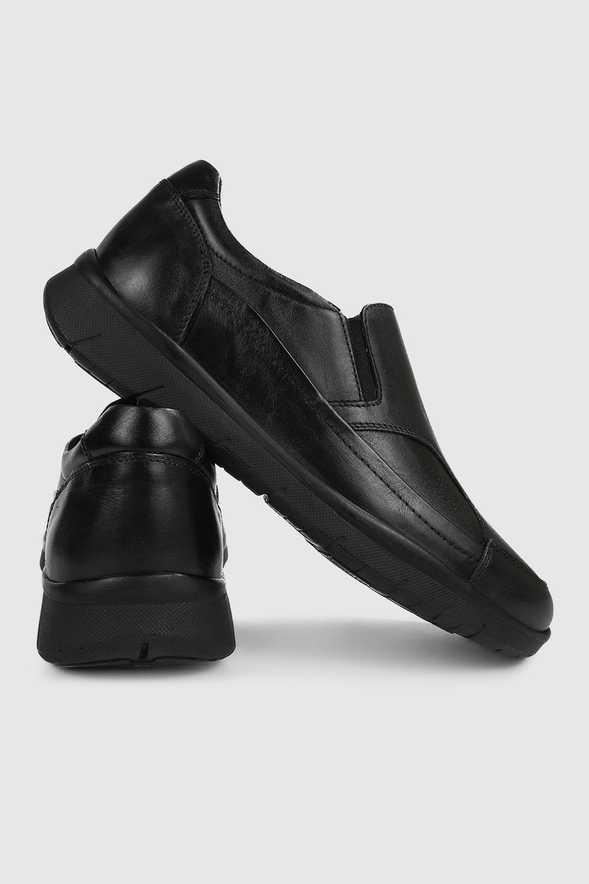 Deri Rahat Comfort Siyah Erkek Ayakkabı O8896 Erkek Rahat & Confort Anatomik King Paolo King Paolo O8896 SHOEFLEX