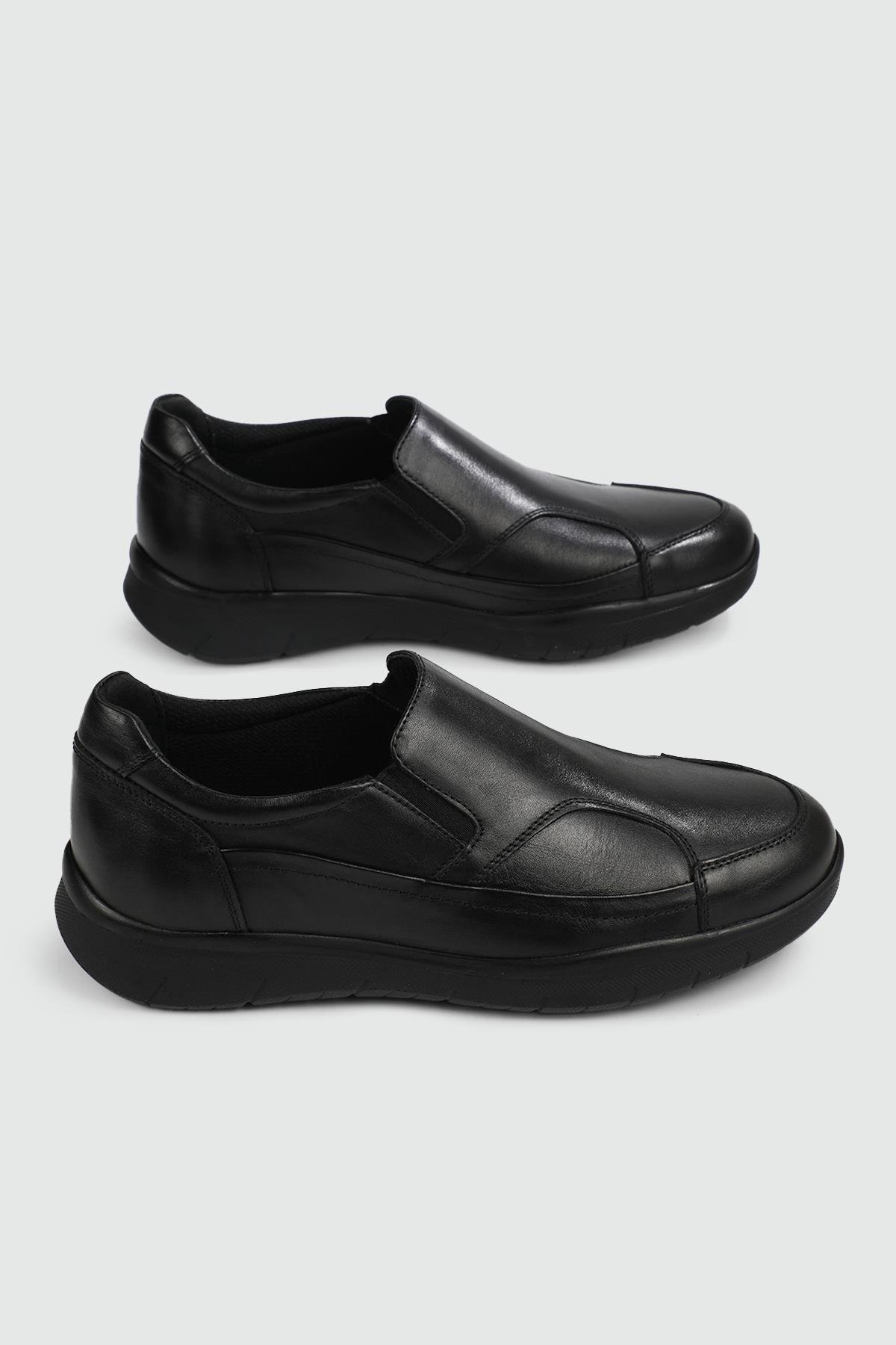 Deri Rahat Comfort Siyah Erkek Ayakkabı O8896 Erkek Rahat & Confort Anatomik King Paolo King Paolo O8896 SHOEFLEX