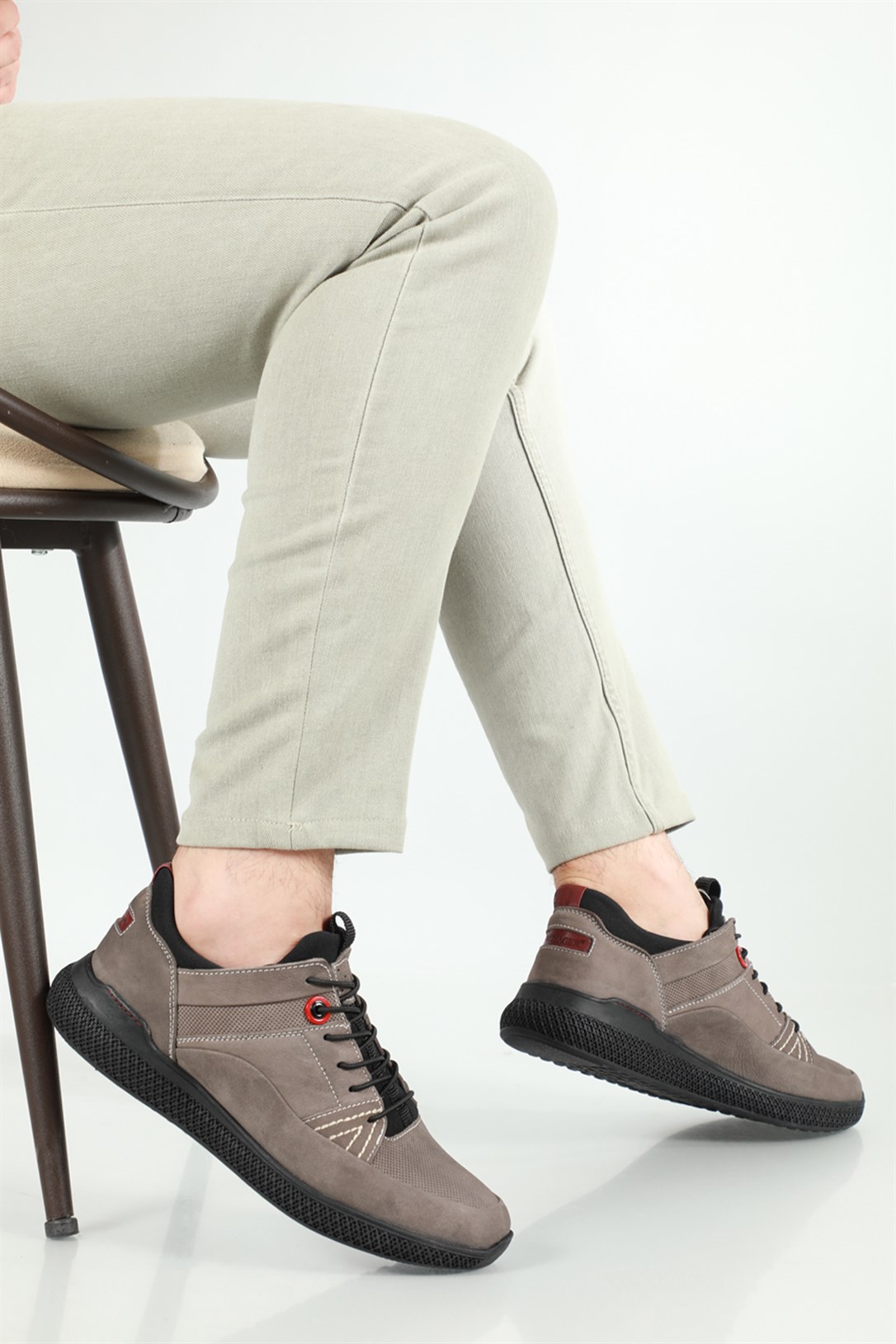 Deri Rahat Comfort Toupe Nubuk Erkek Ayakkabı 5362 Erkek Günlük Ayakkabı Voyager VOYAGER 5362 MER Casual