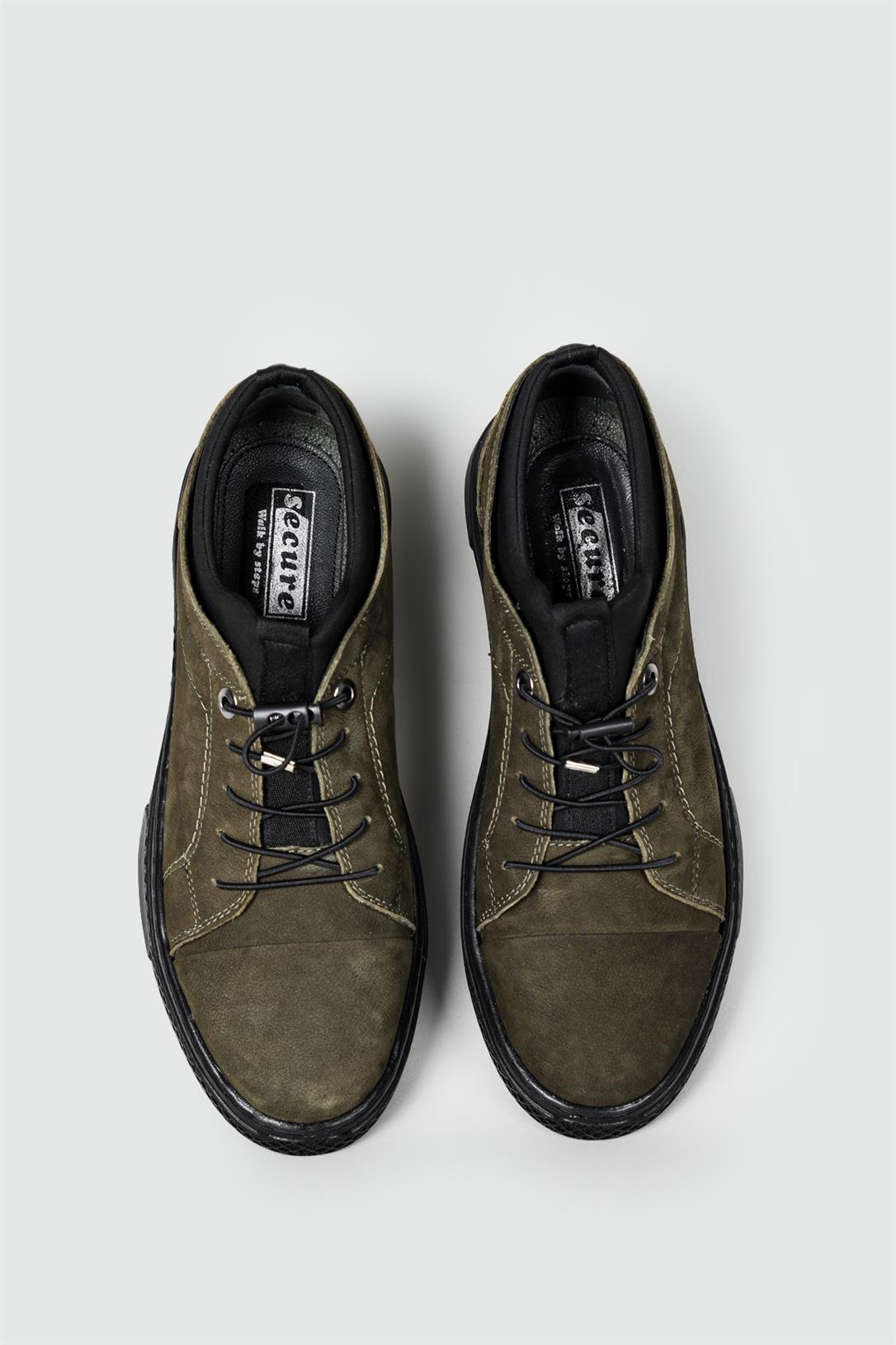 Deri Rahat Comfort Yeşil Nubuk Erkek Ayakkabı 2016 Erkek Günlük Ayakkabı Secure SECURE 2016 MER DERİ AYAKKABI