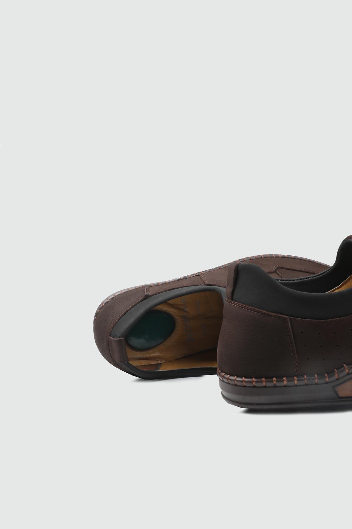 Deri Rahat Taban Günlük Kahve Nubuk Erkek Ayakkabı GAMZE 418 Erkek Günlük Ayakkabı Wow Plus GAMZE 418 MER BAĞLI POLİ