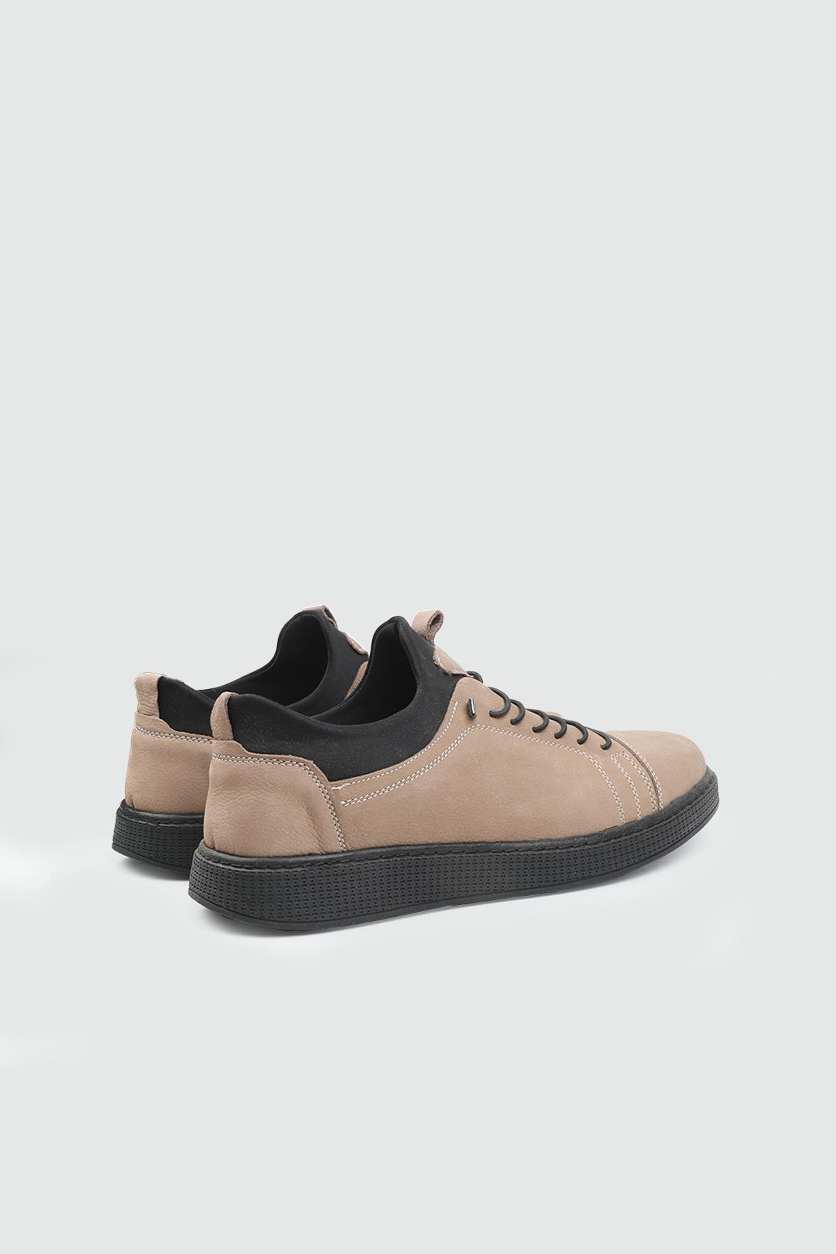 Deri Rahat Taban Günlük Kum Nubuk Erkek Ayakkabı G-818 Erkek Günlük Ayakkabı Wow Plus WOW PLUS 25K G-818 Kauçuk