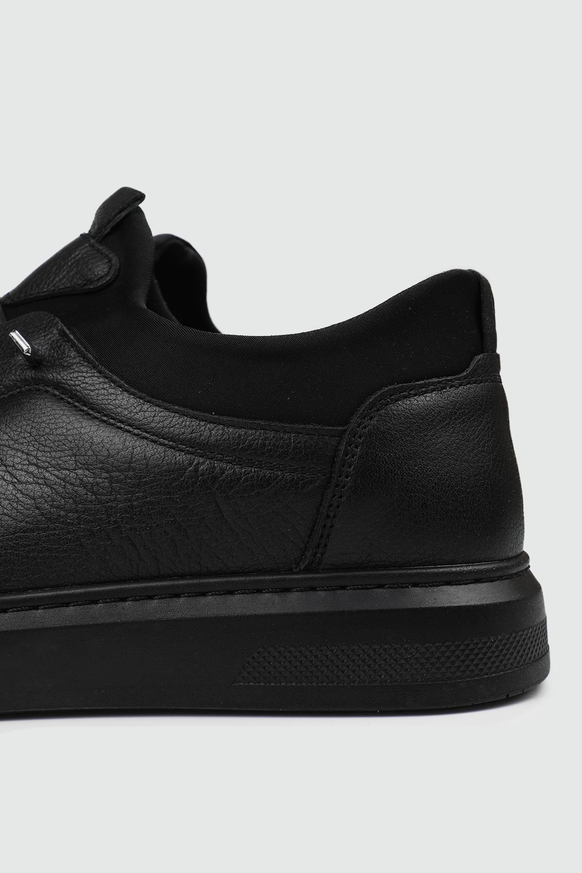 Deri Rahat Taban Günlük Siyah Erkek Ayakkabı G-818 Erkek Günlük Ayakkabı Wow Plus WOW PLUS G-818 Poli 24Y