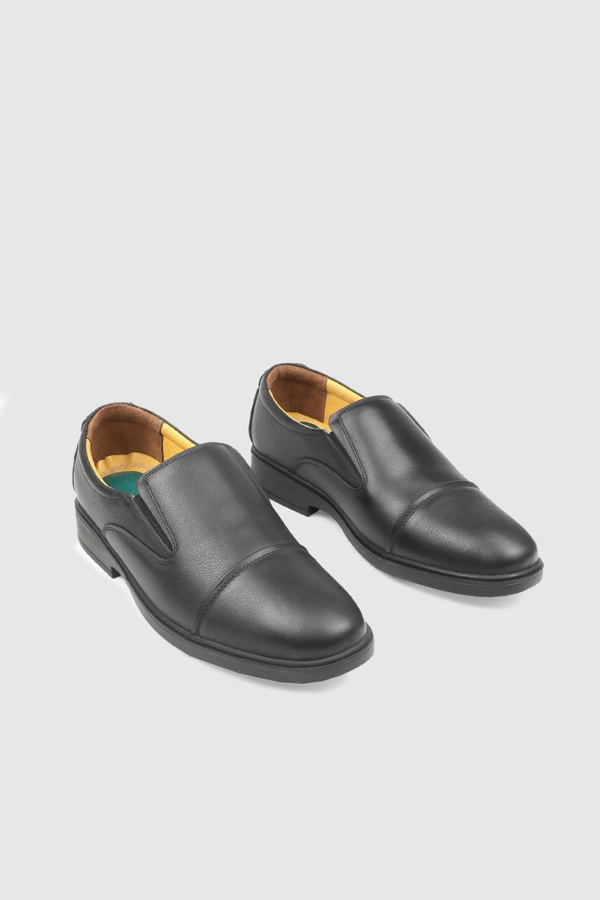 Deri Rahat Taban Günlük Siyah Erkek Ayakkabı G-425-1 Erkek Günlük Ayakkabı Wow Plus WOW PLUS 25K G-425-1 BAĞSIZ