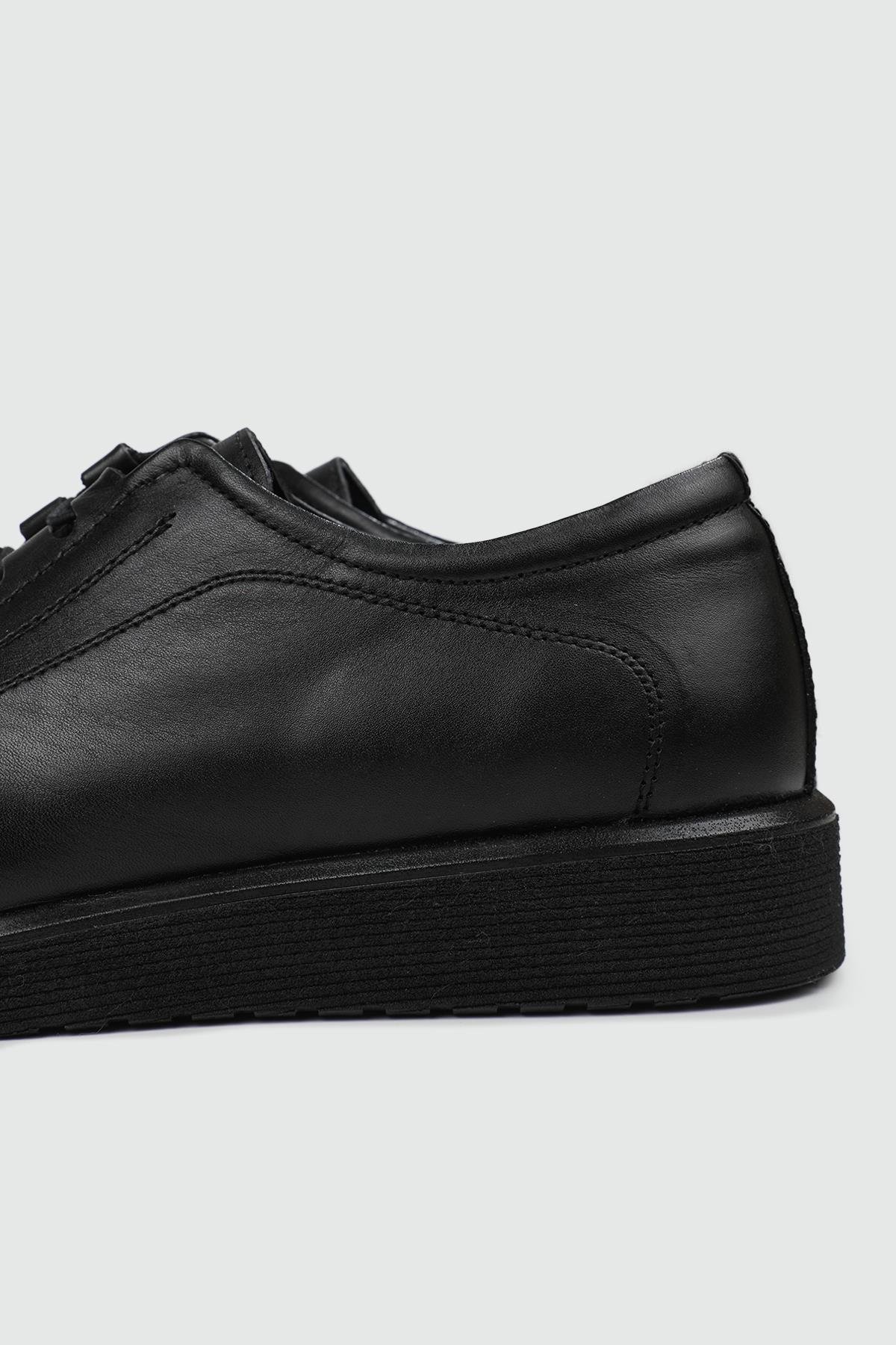 Deri Rahat Taban Günlük Siyah Erkek Ayakkabı 2110-105 Erkek Rahat & Confort Anatomik Wow Plus WOW PLUS 2110-105 POLİ MER 24Y