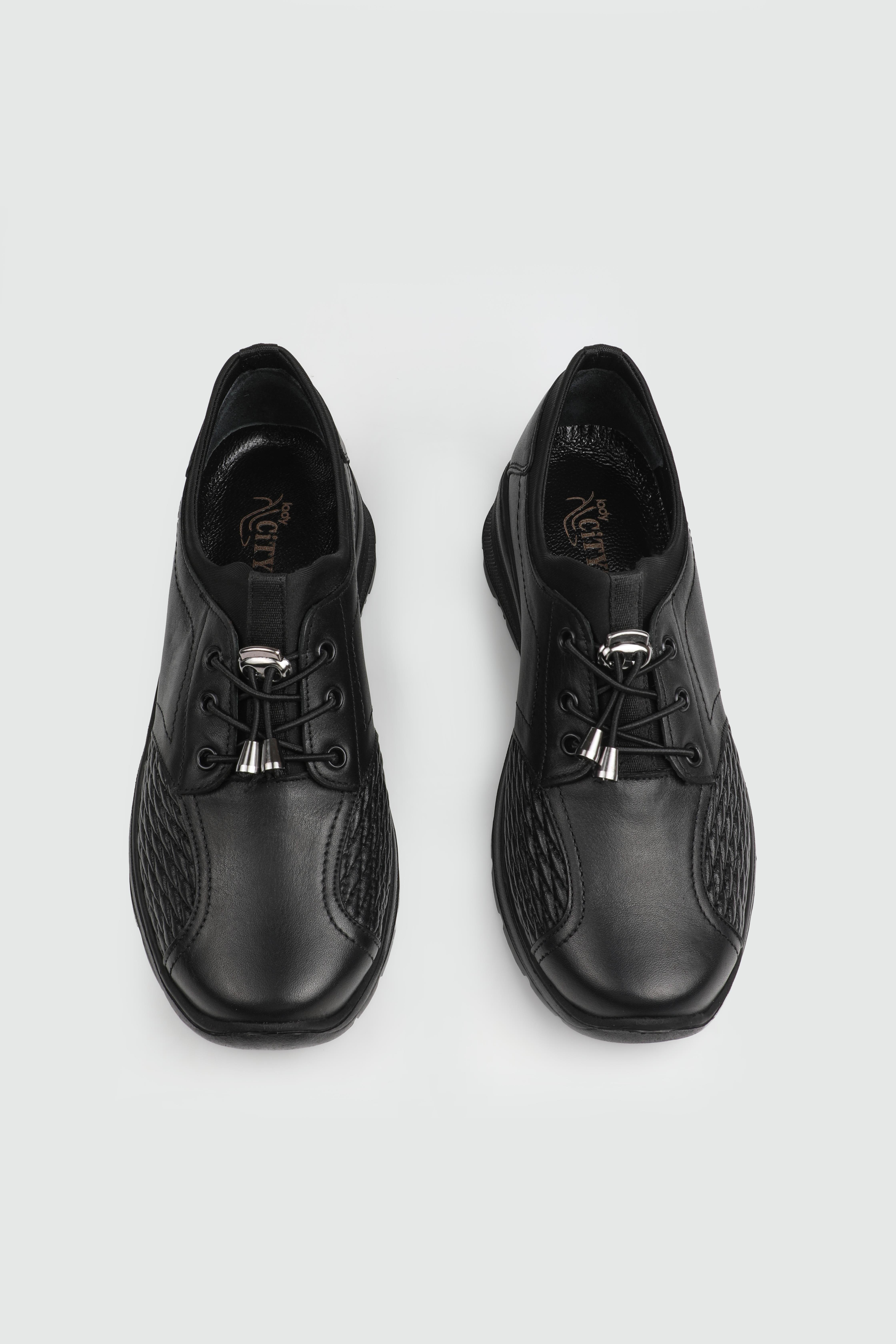 Deri Rahat Taban Günlük Siyah Kadın Ayakkabı MR-057 Kadın Rahat / Confort Anatomik Cıtyzen Cityzen MR-057 Kadın 25Y