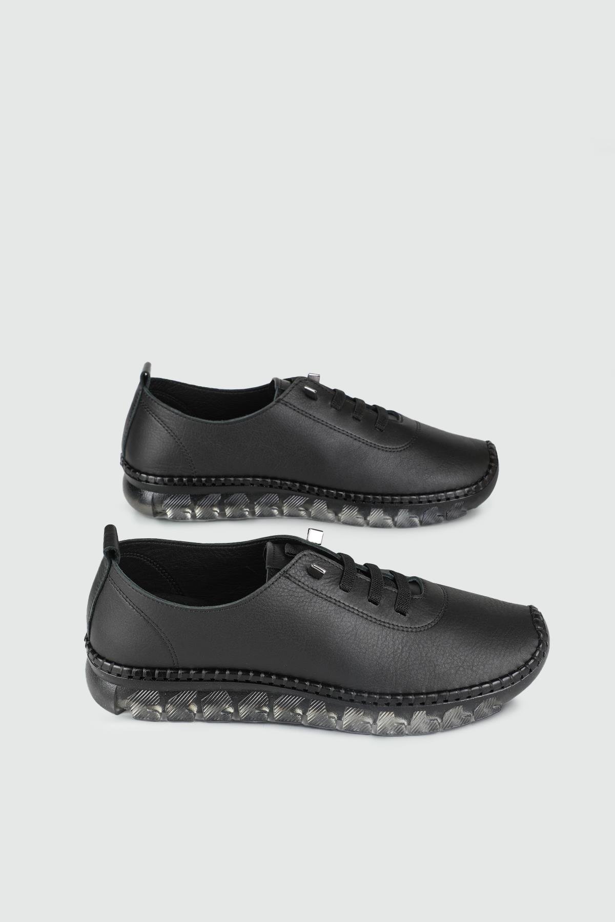 Deri Rahat Taban Günlük Siyah Kadın Ayakkabı 2010 Kadın Rahat / Confort Anatomik GESSİ Gessi 2010 Kadın 25Y