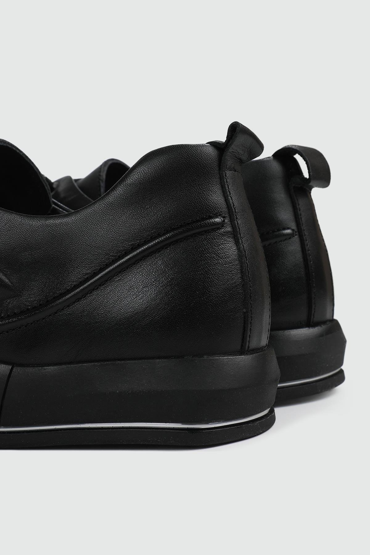 Deri Rahat Taban Günlük Siyah Nata Erkek Ayakkabı 6692 Erkek Günlük Ayakkabı Voyager VOYAGER 6692 MER DERİ