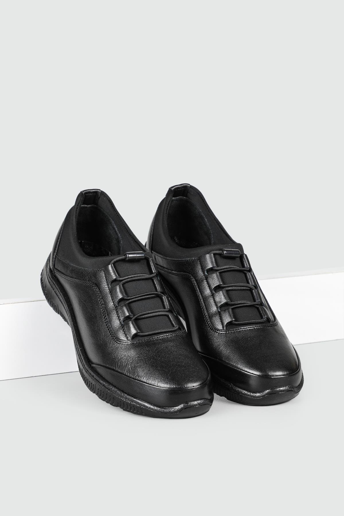 Deri Rahat Taban Günlük Siyah Nata Kadın Ayakkabı 9409 Kadın Günlük Ayakkabı Voyager VOYAGER 9409 ZEN DERİ AYAK