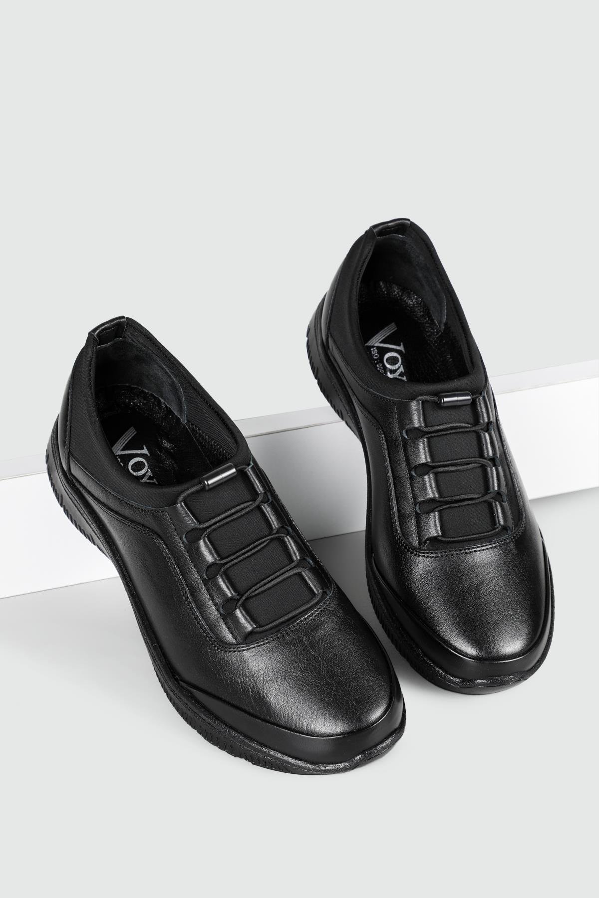 Deri Rahat Taban Günlük Siyah Nata Kadın Ayakkabı 9409 Kadın Günlük Ayakkabı Voyager VOYAGER 9409 ZEN DERİ AYAK