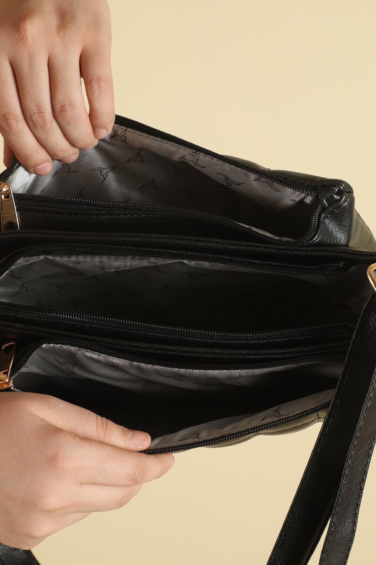 El Ve Omuz Askılı Sıyah Kadın Çanta 1073 Omuz Çantası Varona 2877342