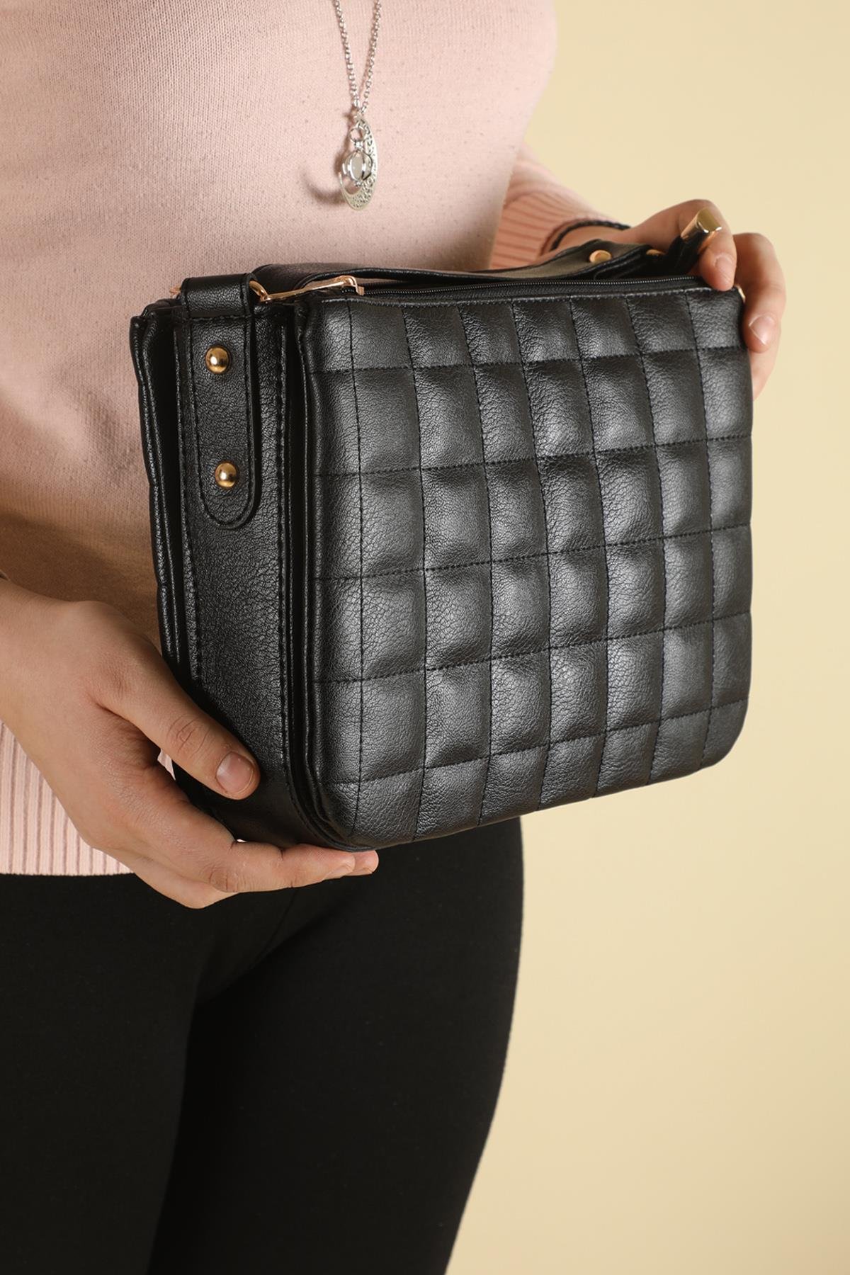 El Ve Omuz Askılı Sıyah Kadın Çanta 1073 Omuz Çantası Varona 2877342